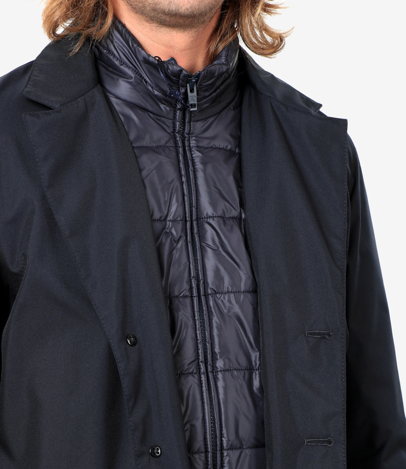 Double Front Navy Blue Jacket