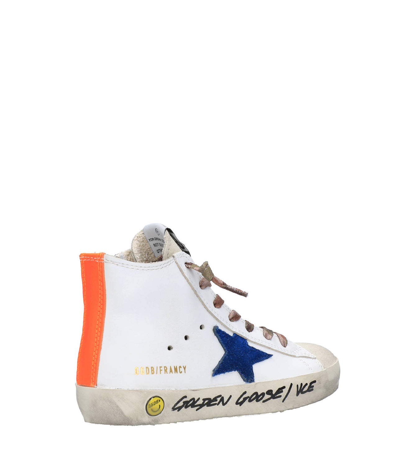 Sneakers Francy Bianca, Bluette e Arancio