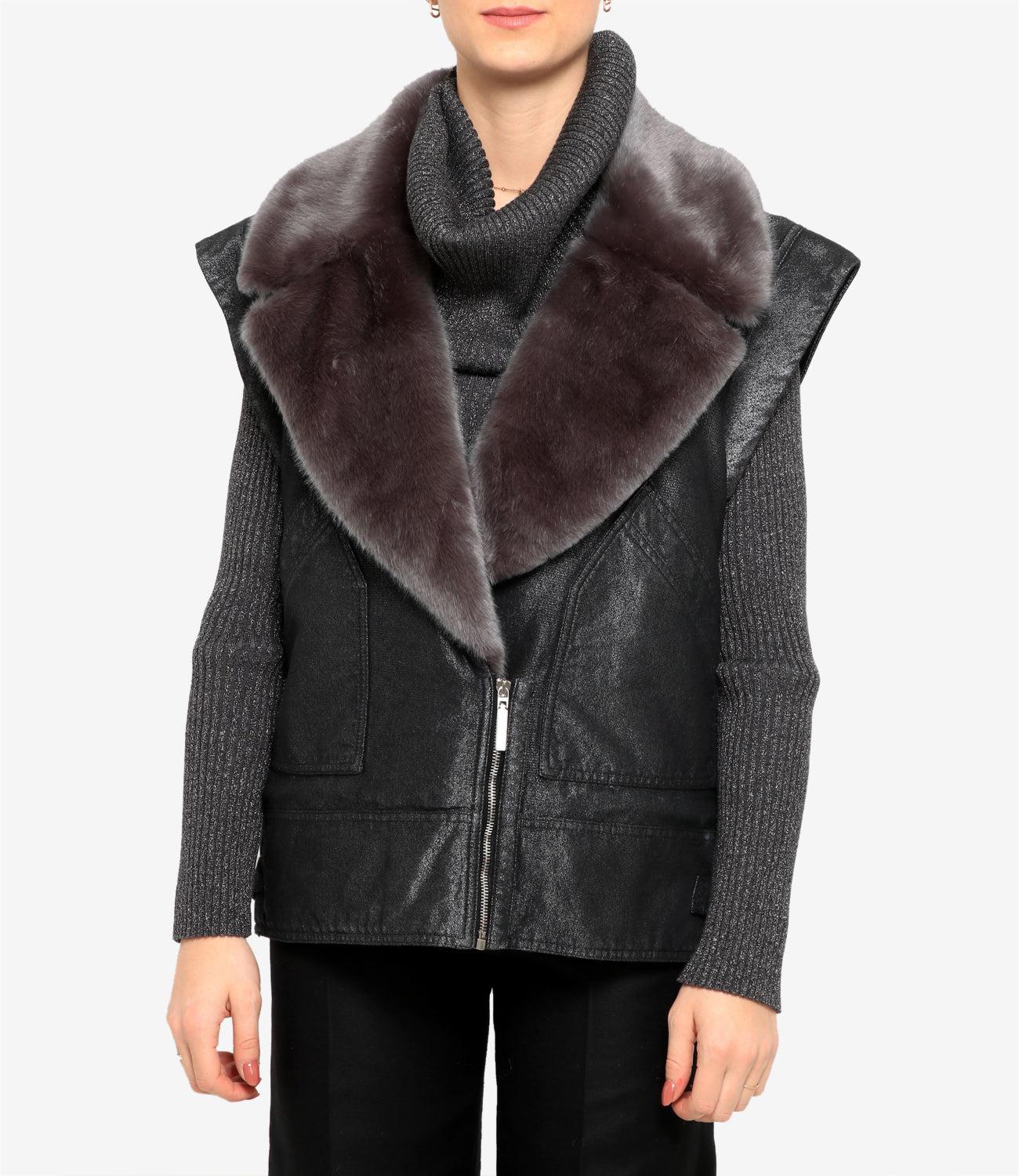 Alberta Ferretti | Silver Vest