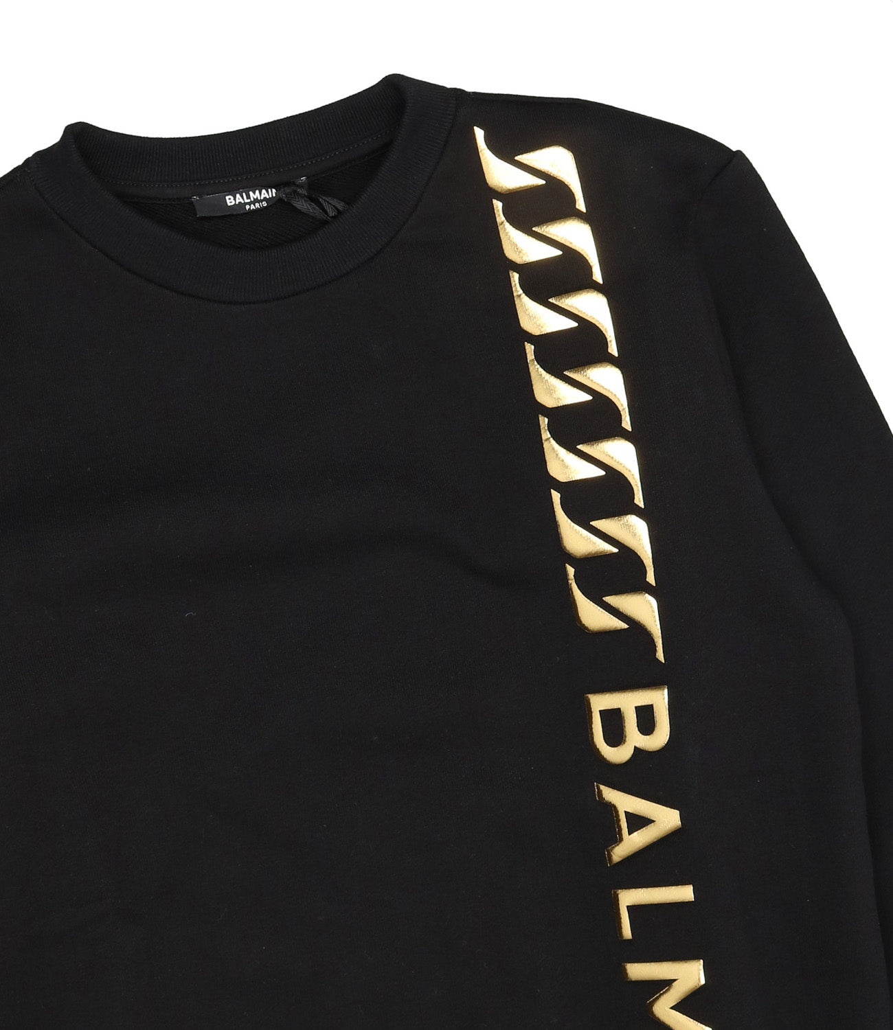 Balmain | Felpa Nera e Oro