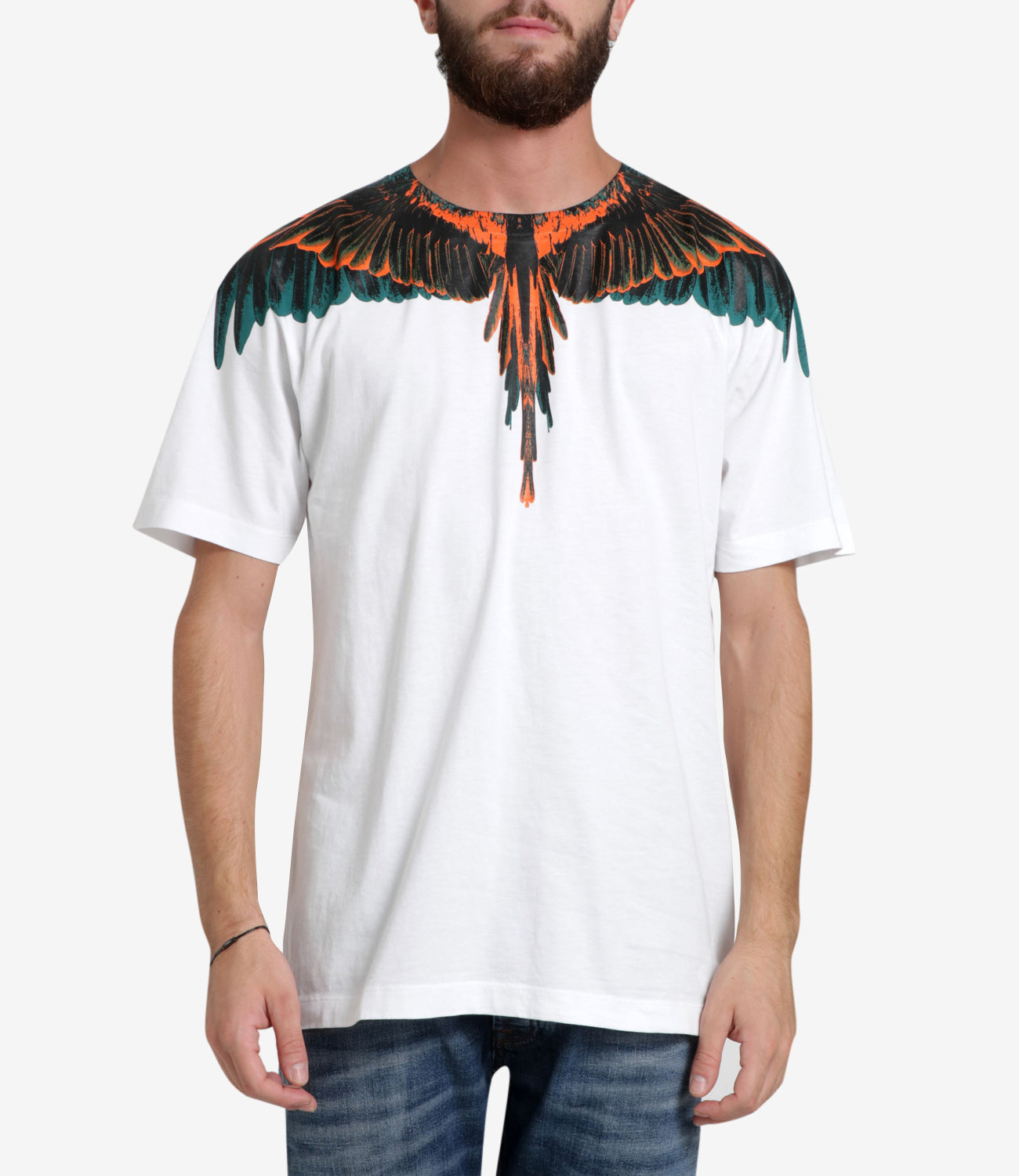 Marcelo Burlon | White and Orange T-Shirt