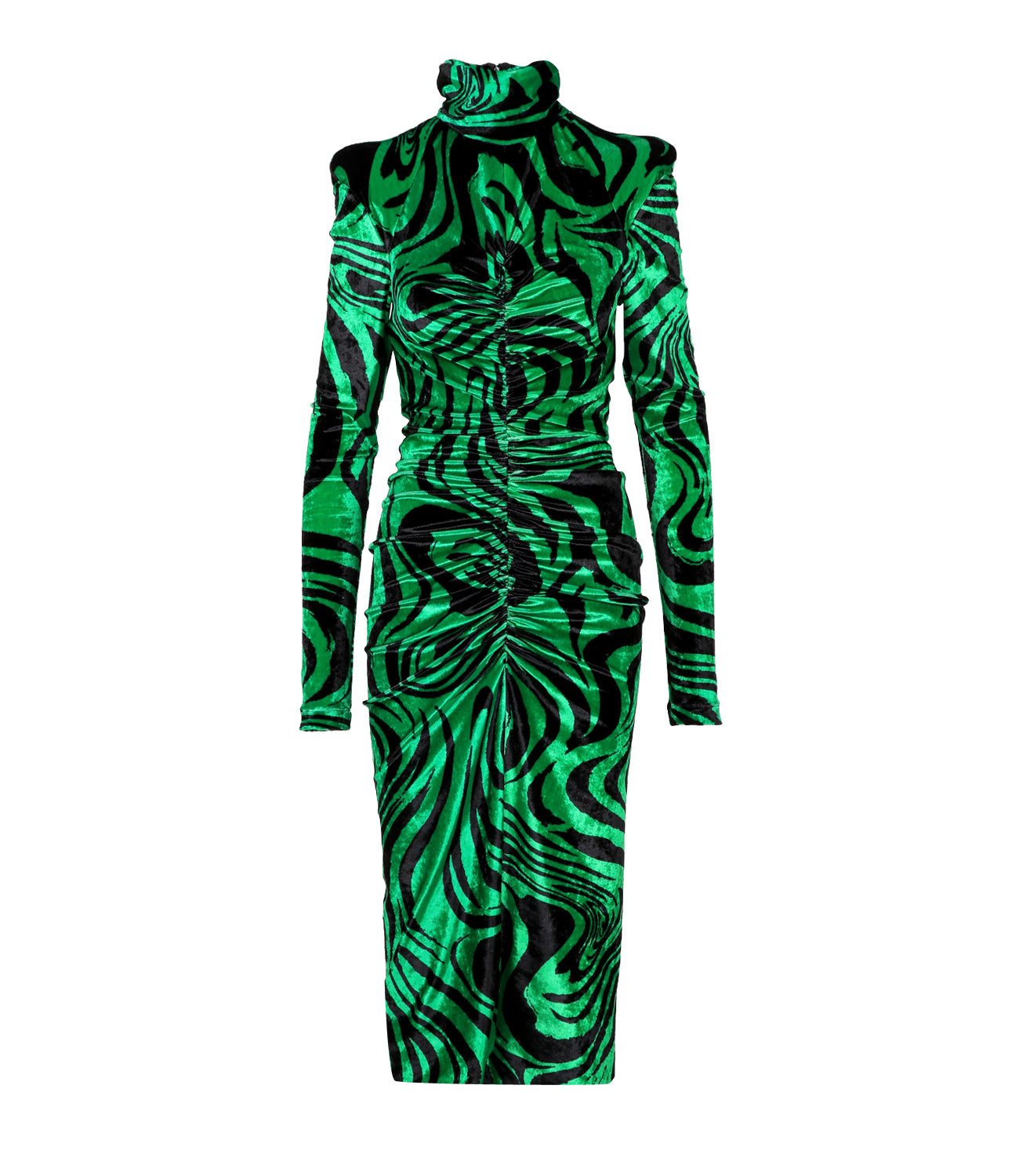 green emerald velvet dress Disturbia | Zarina Velour Applique Midi Wrap Dress