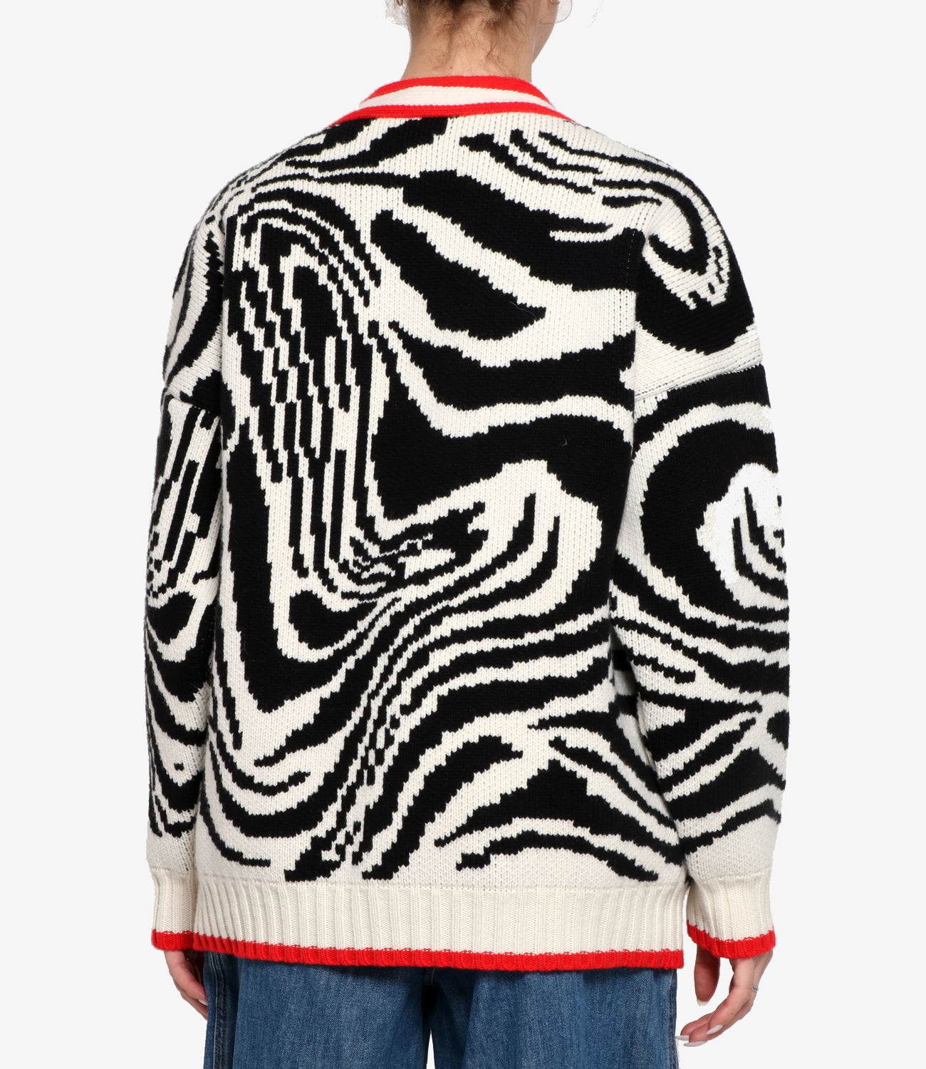 Philosophy di Lorenzo Serafini | Beige and Red Cardigan