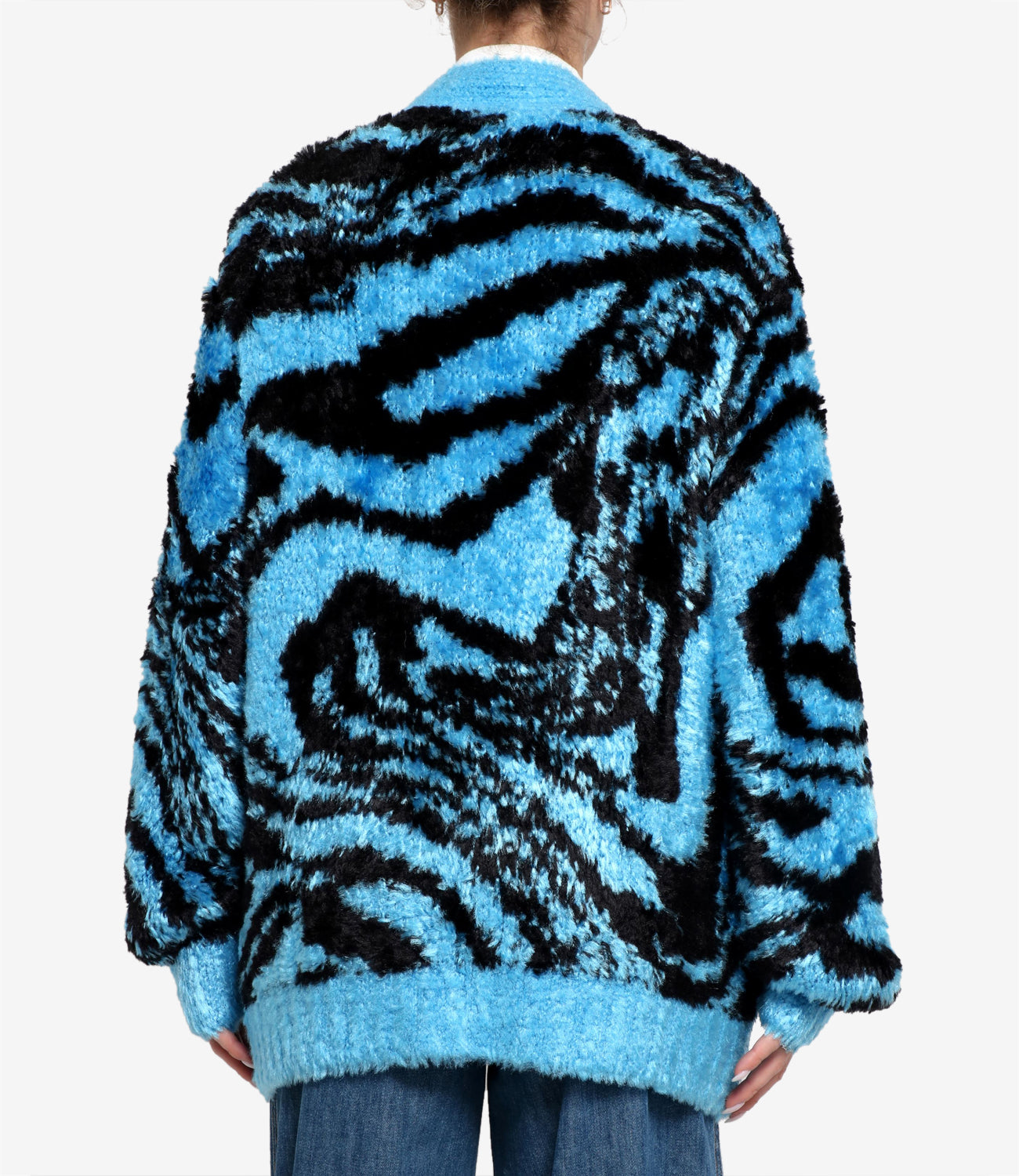 Philosophy di Lorenzo Serafini | Black and Light Blue Cardigan