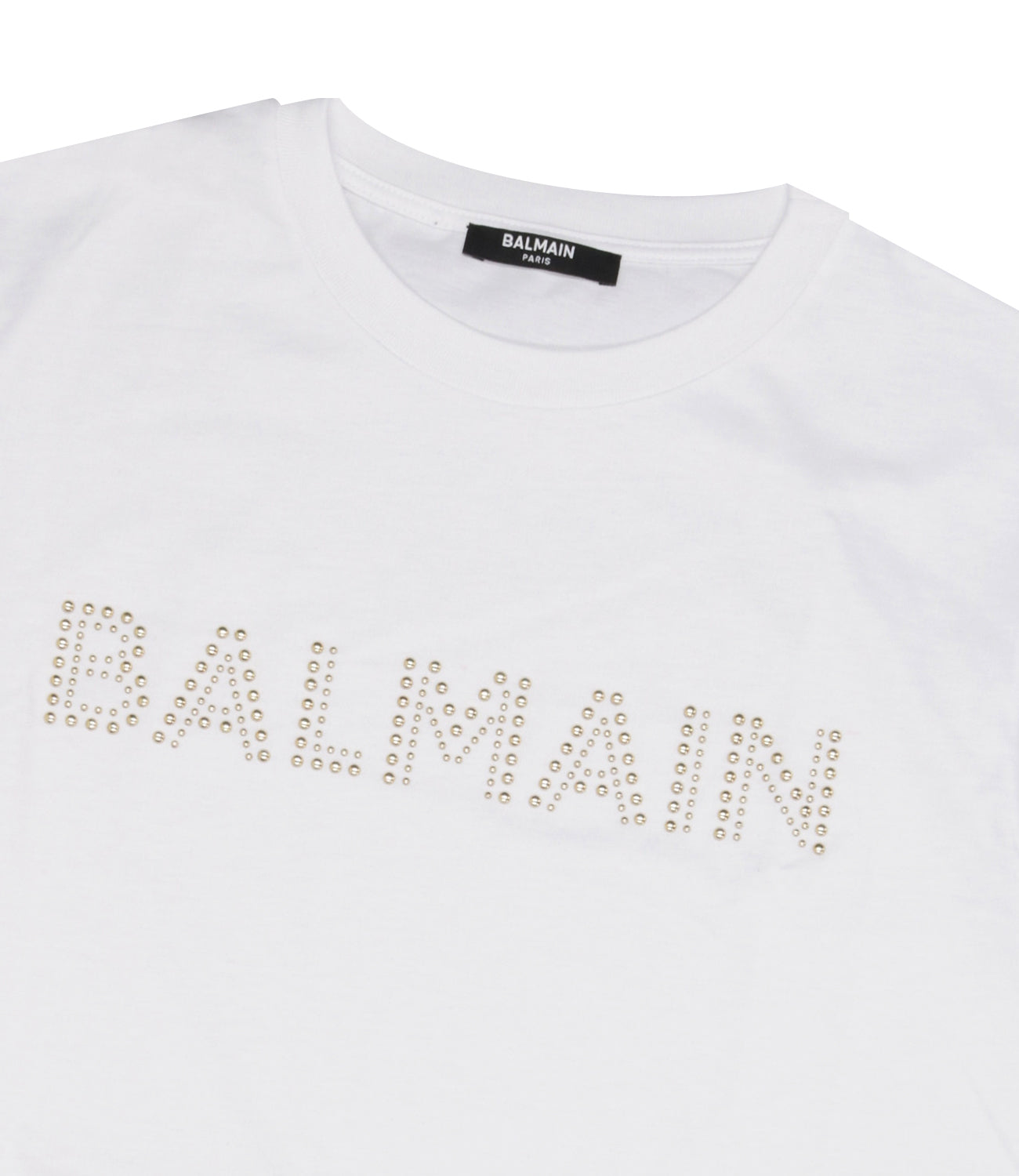 Balmain Kids | White and Gold T-Shirt