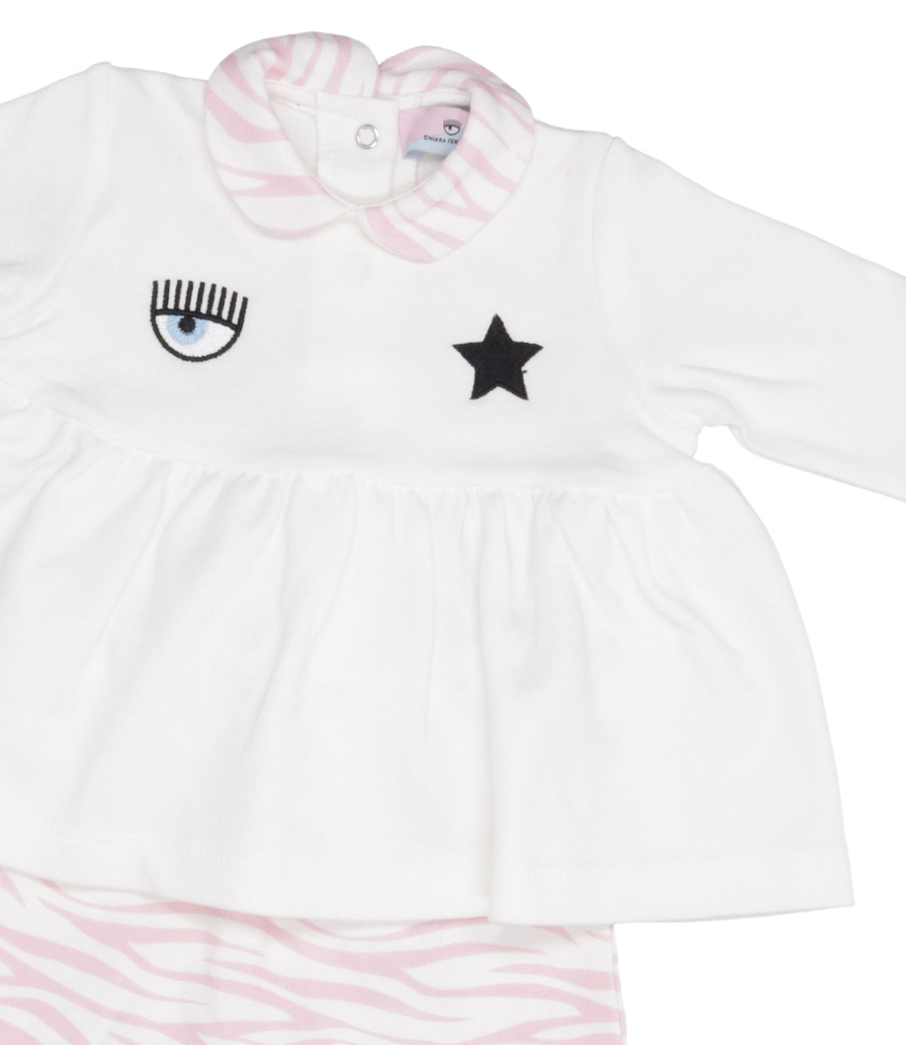 Chiara Ferragni Kids | Set Maglia+Leggins Panna e Rosa