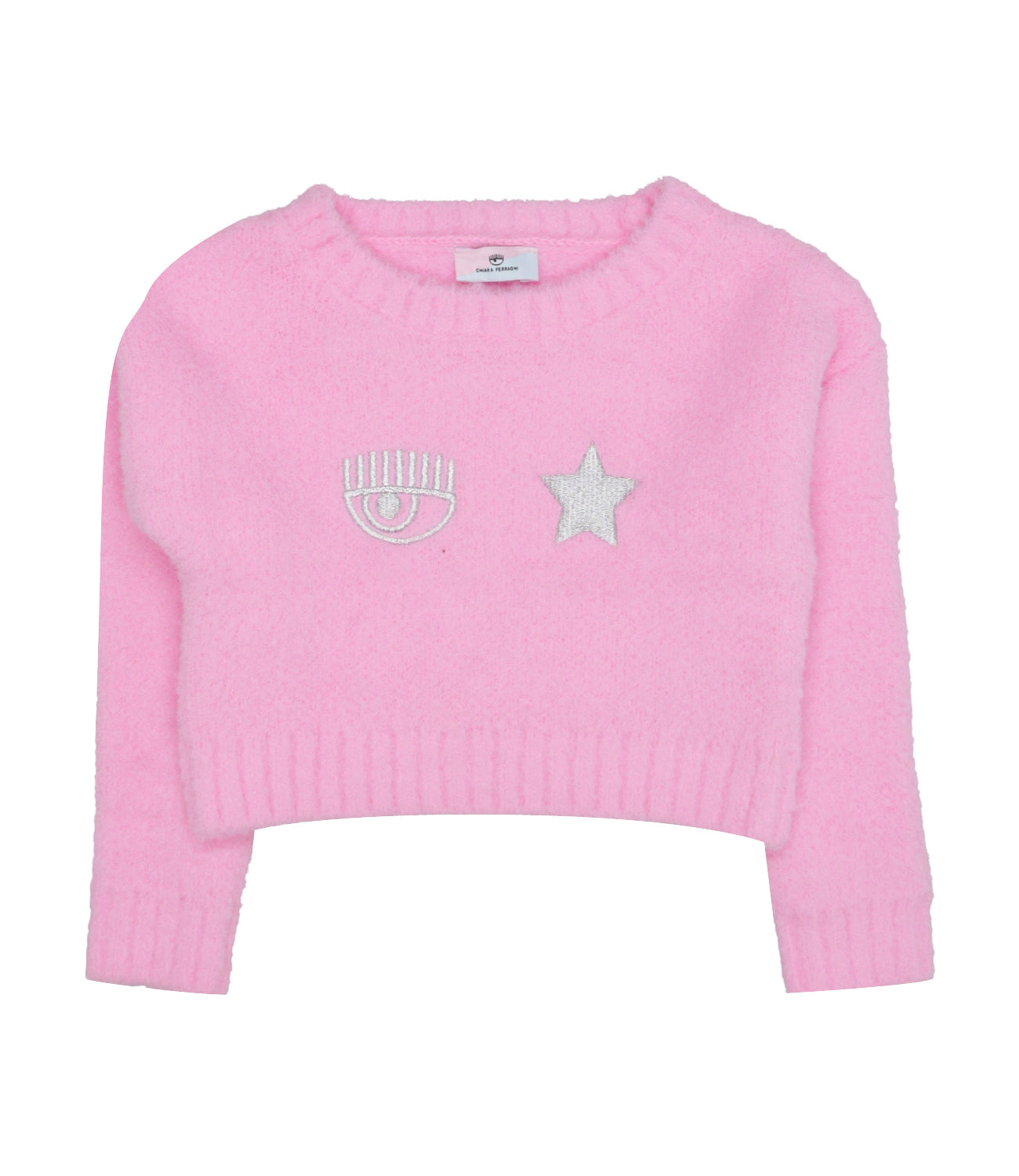 Chiara Ferragni Kids | Pink Eye Star Logo Sweater