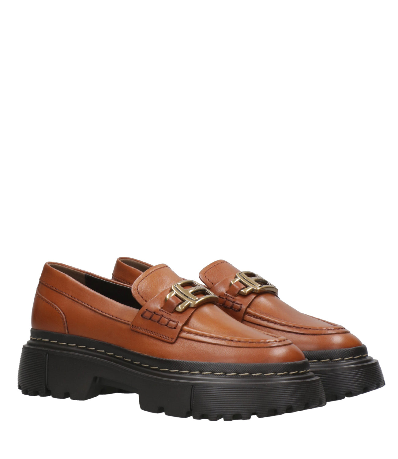 Hogan | Mocassino H648 Catena Piccola Cuoio