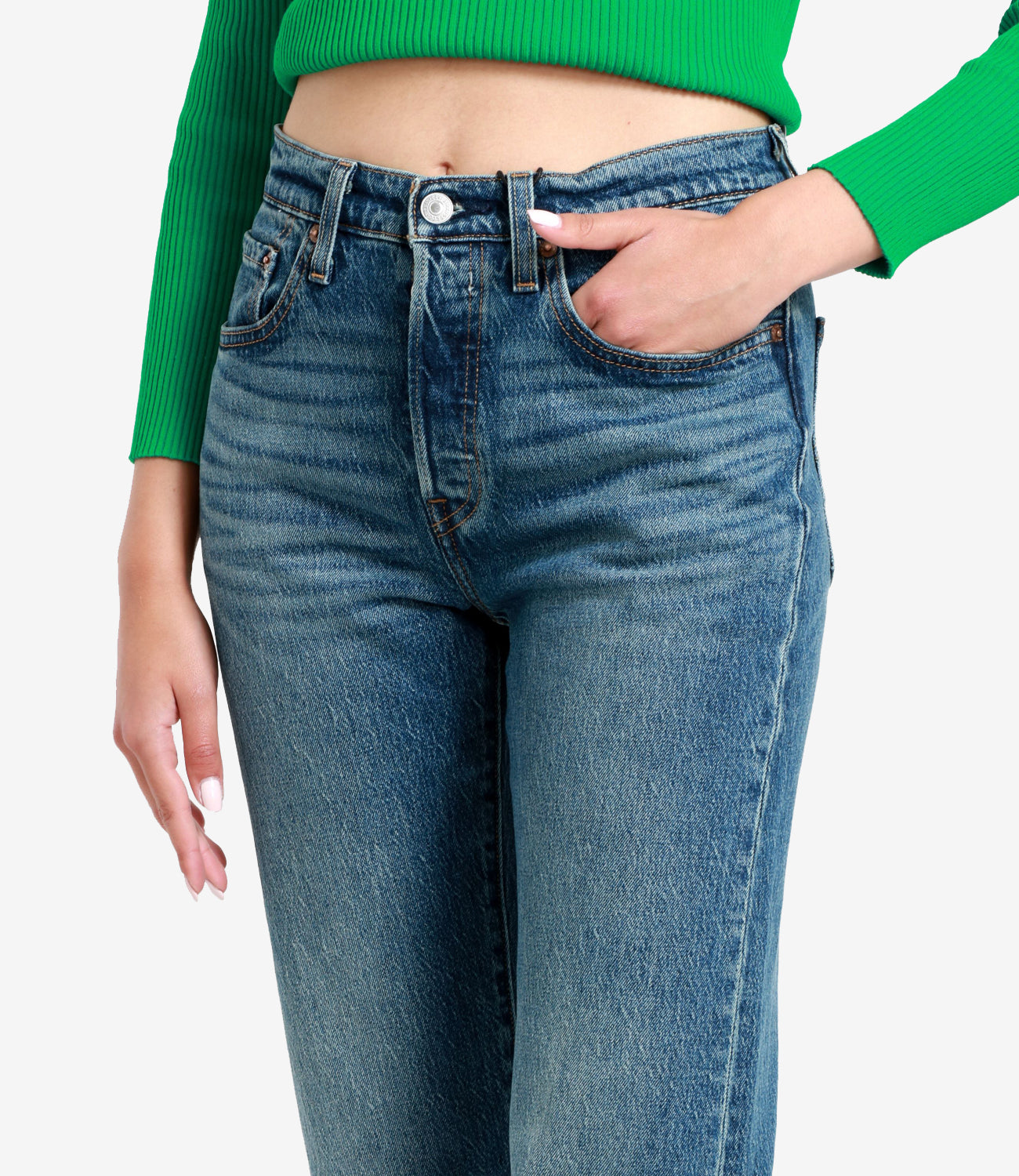 Levis | Jeans 501 Crop Denim medio