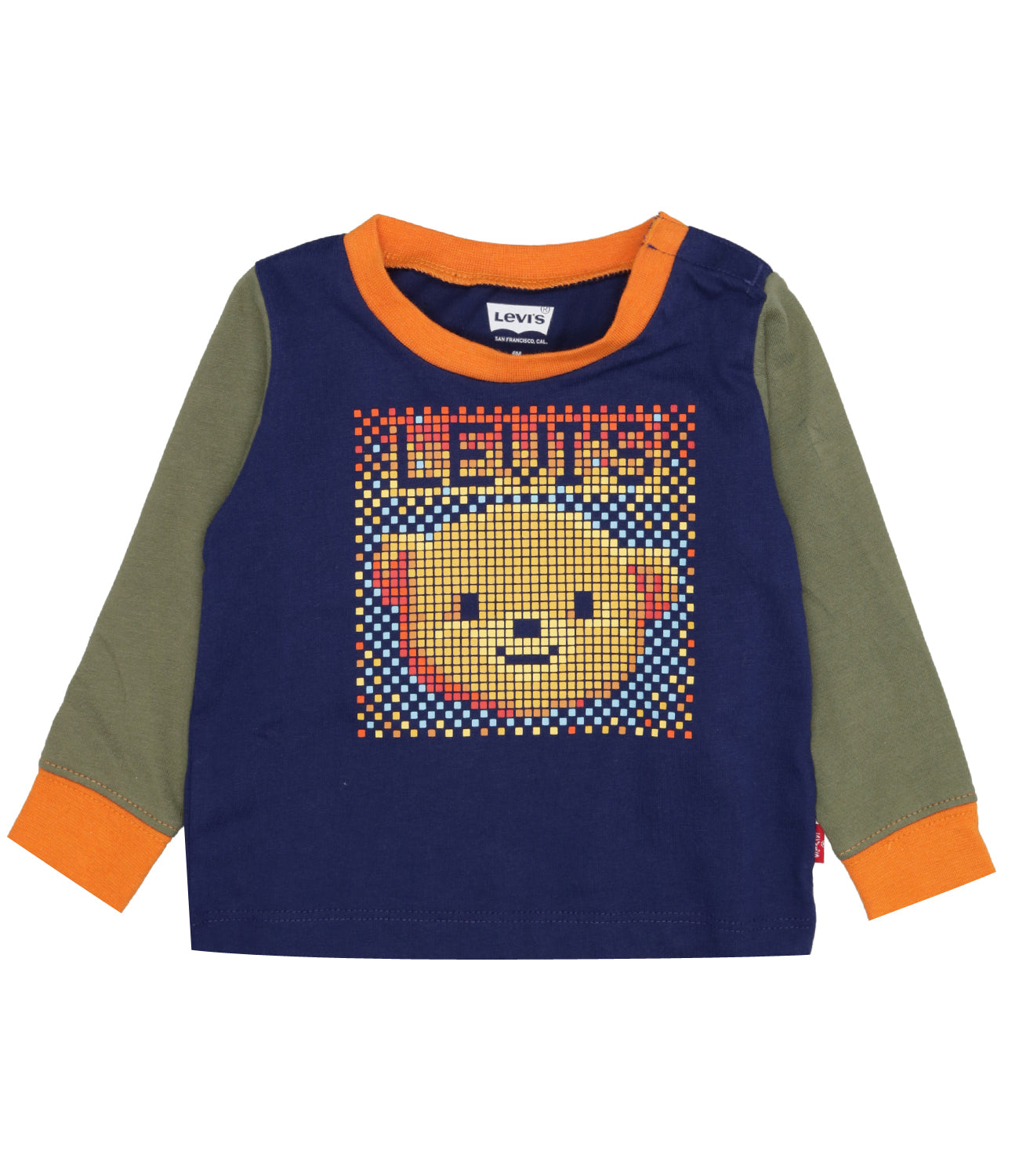 Levis Kids | T-Shirt LVB Pixel Colorblock Blue and Yellow