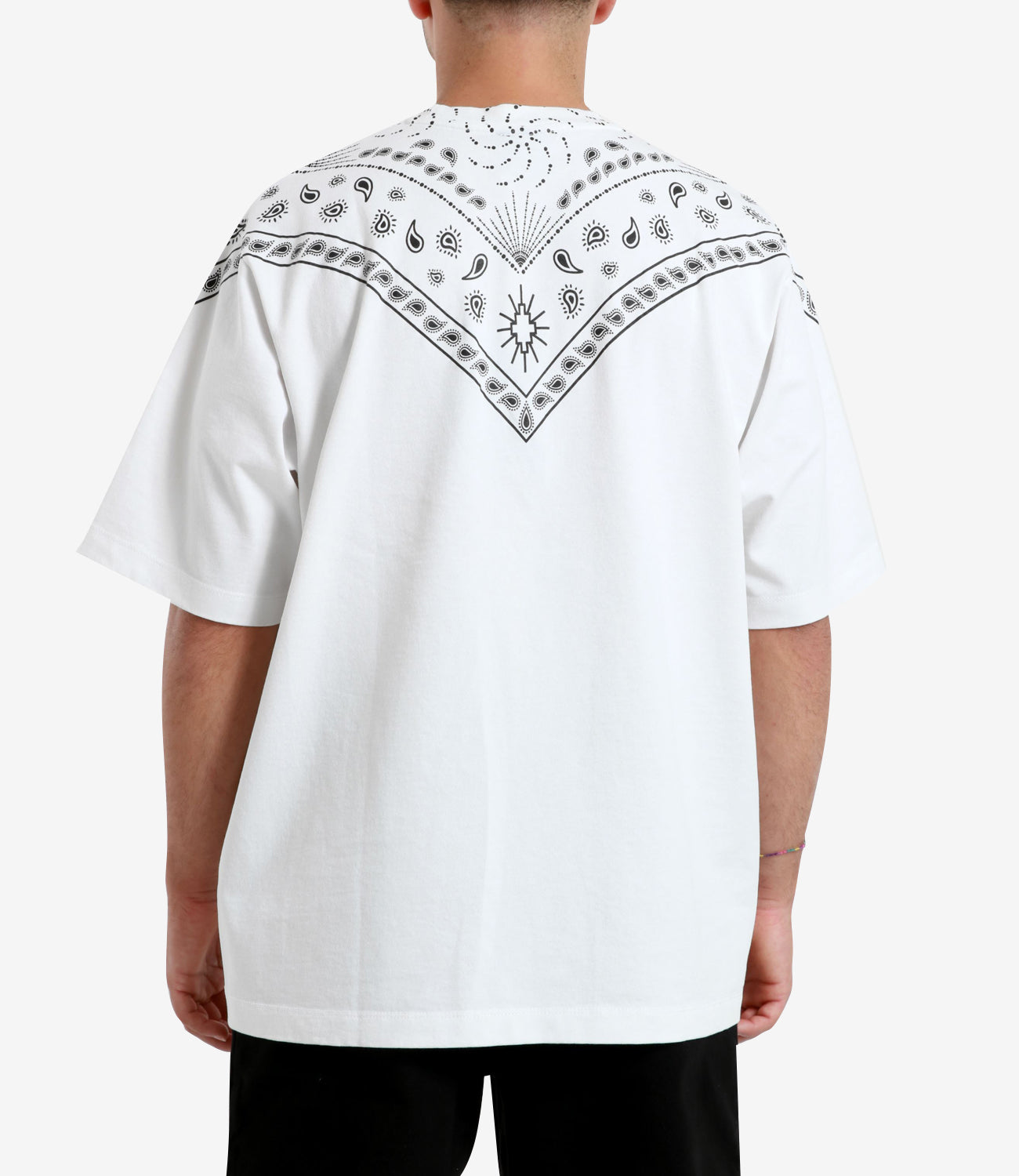 Marcelo Burlon | Bandana Over Black and White T-Shirt