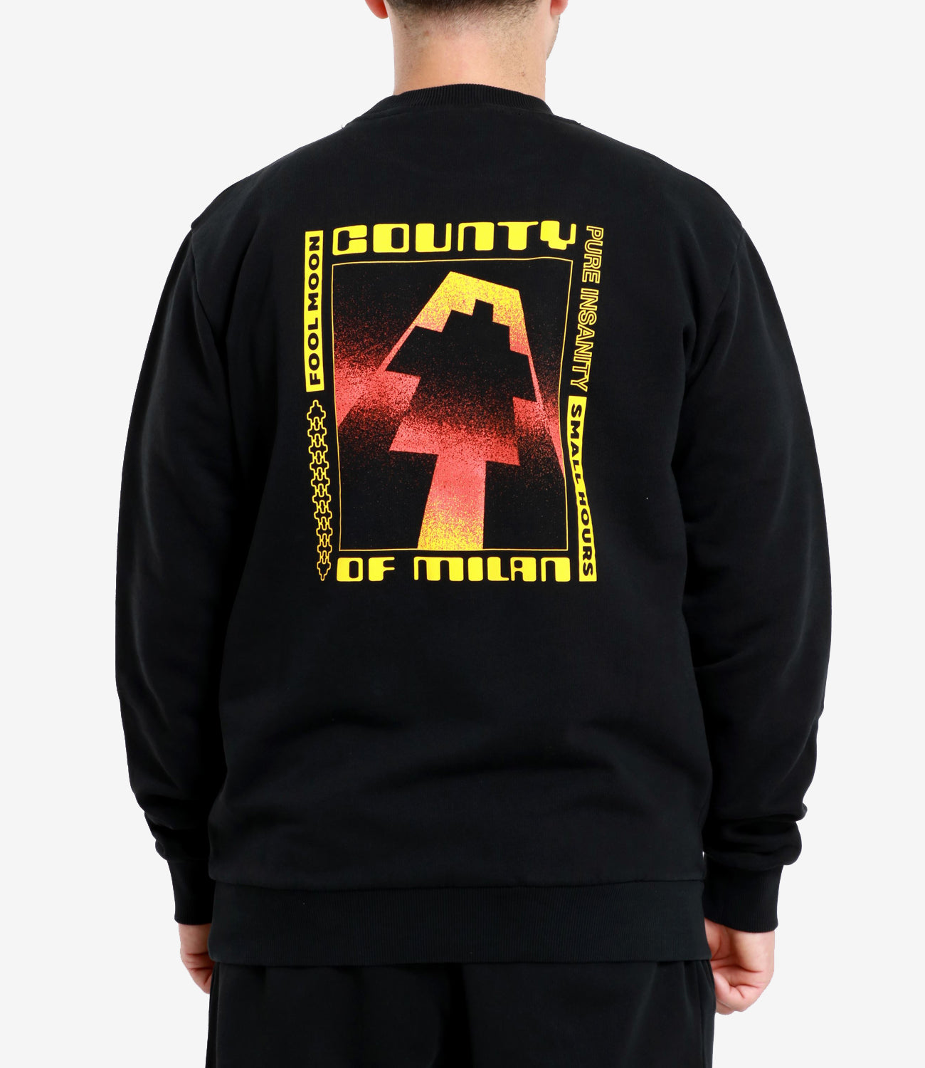 Marcelo Burlon | Felpa Conty Club Nero e Giallo