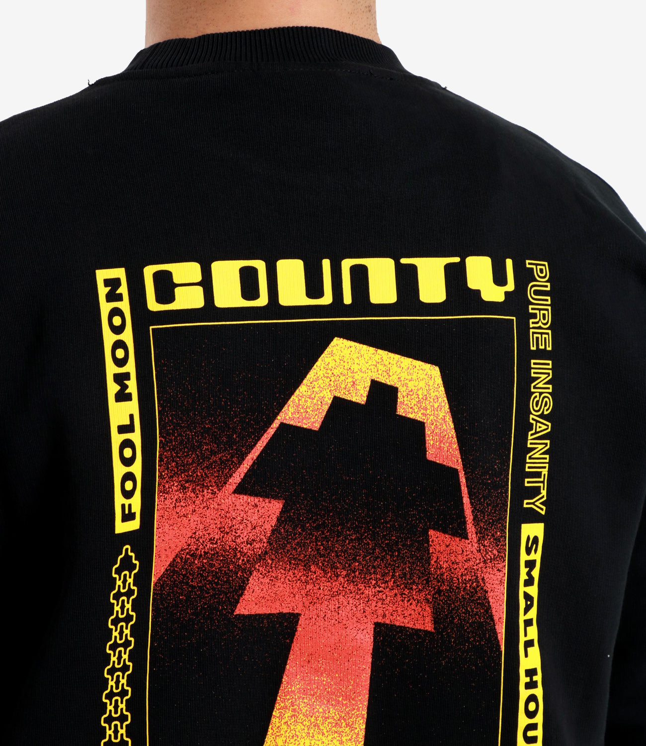 Marcelo Burlon | Felpa Conty Club Nero e Giallo