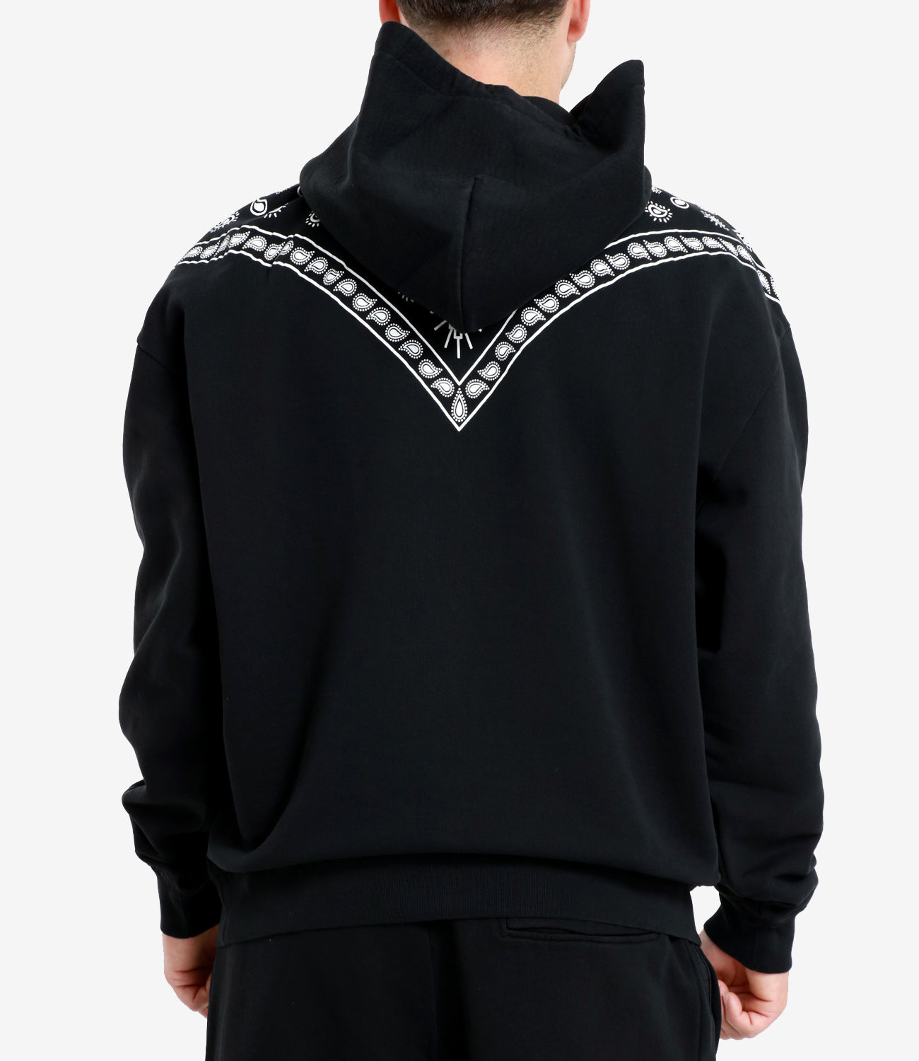 Marcelo Burlon | Felpa Bandana Comfort Nero e Bianco