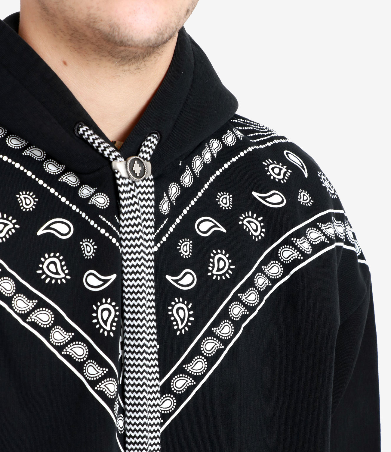 Marcelo Burlon | Felpa Bandana Comfort Nero e Bianco