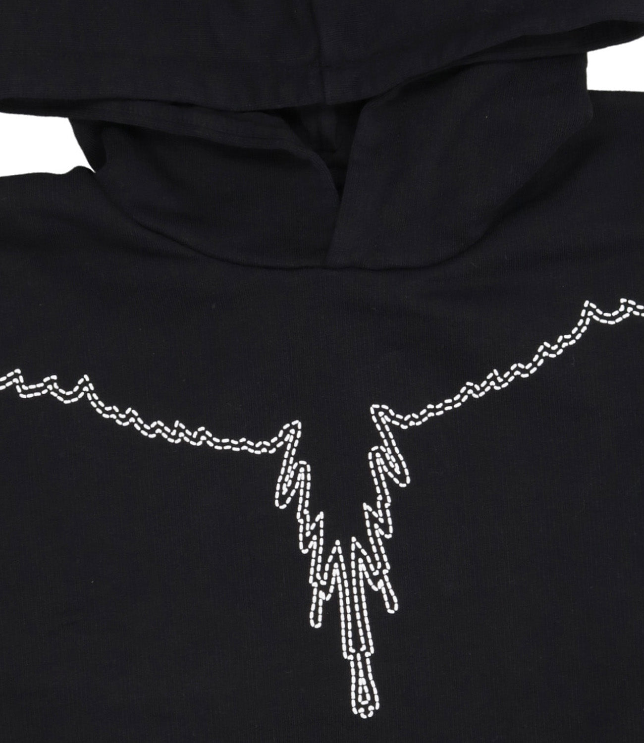 Marcelo Burlon Kids | Felpa Stitch Wings Nero e Bianco