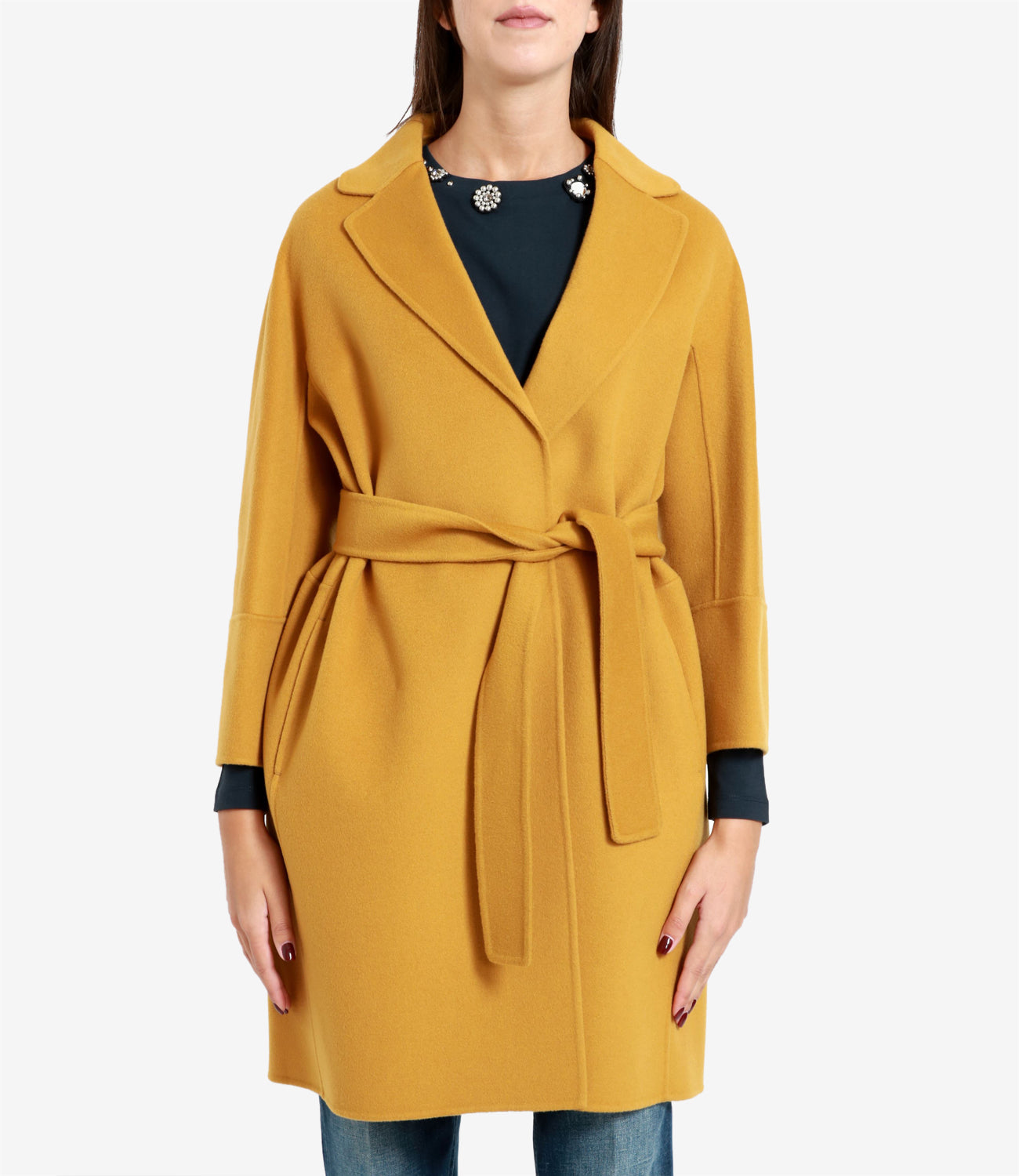 S Max Mara | Cappotto Arona Giallo Senape