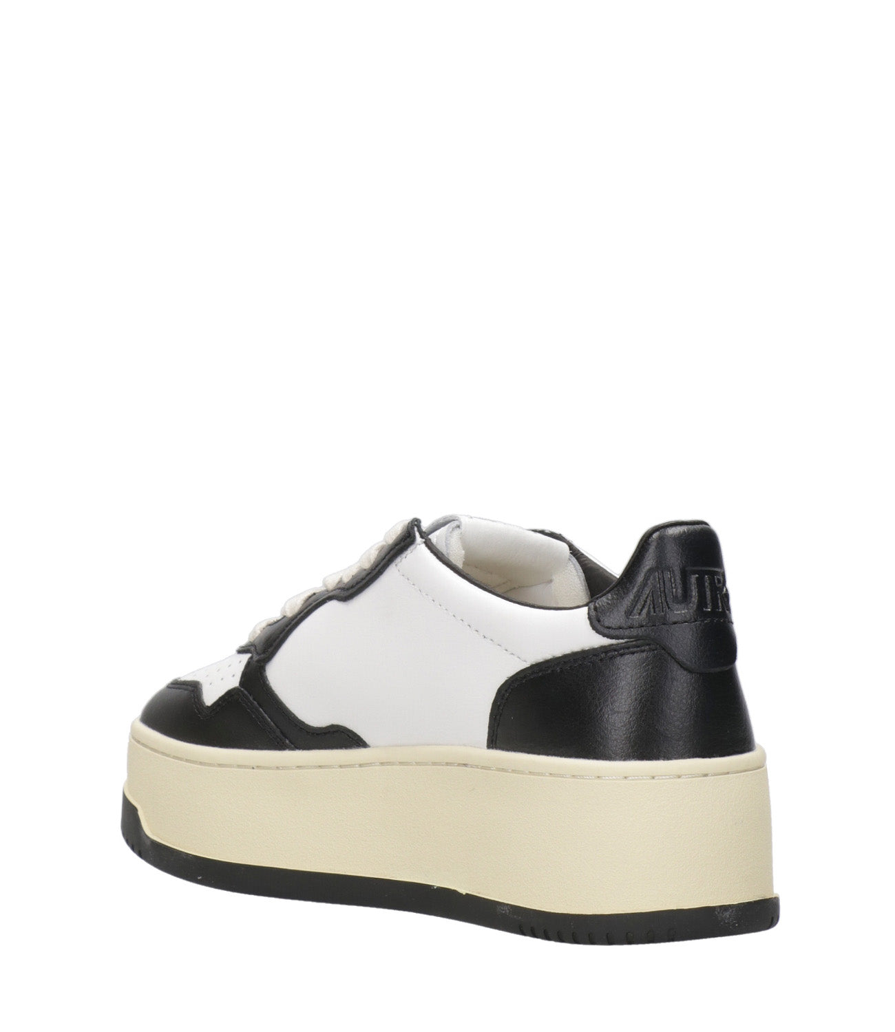Autry | Platform Low White and Black Sneakers