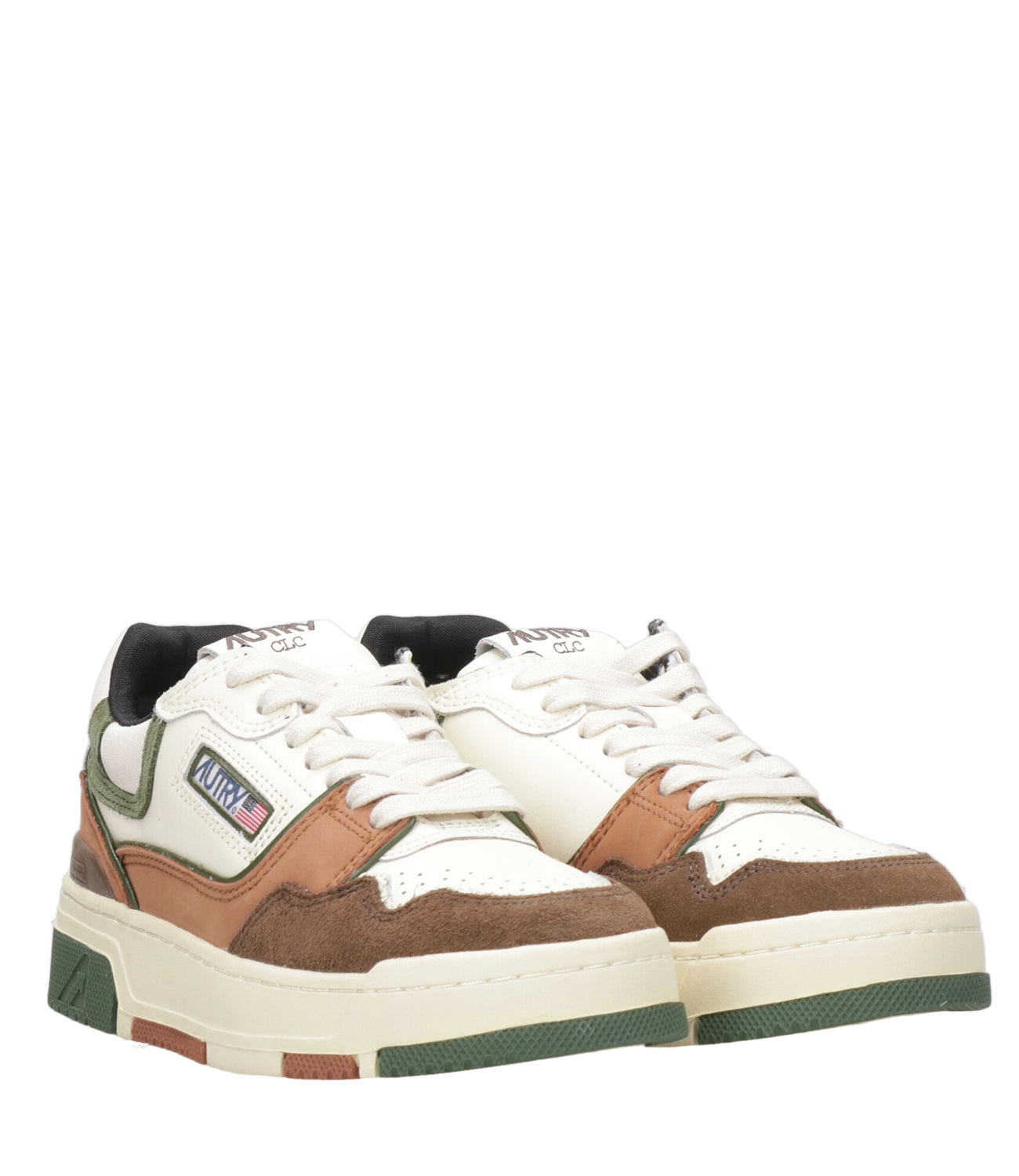 Autry | Sneakers CLC Low Woman Ebony e Verde militare