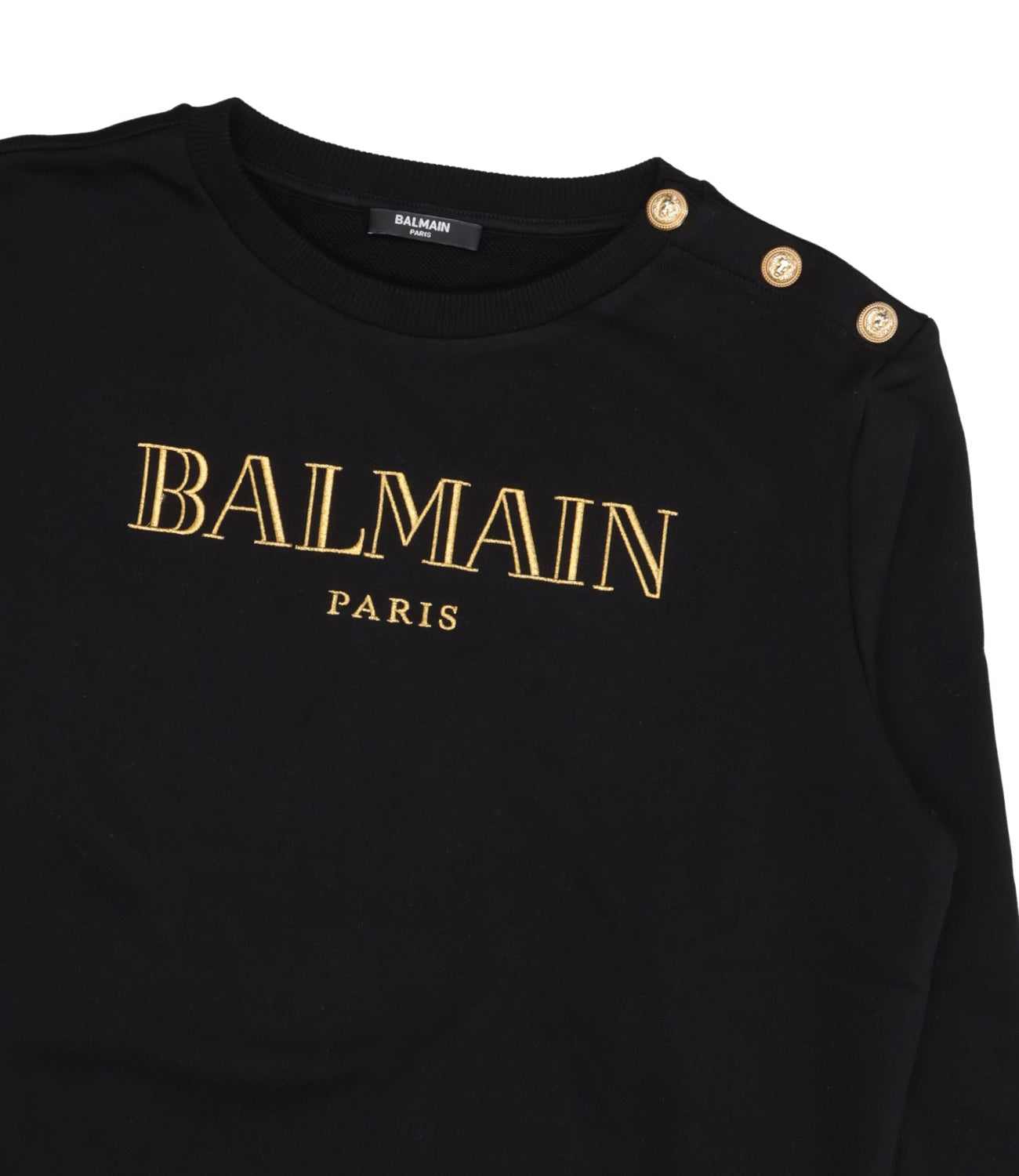 Balmain Kids | Felpa Nera e Oro