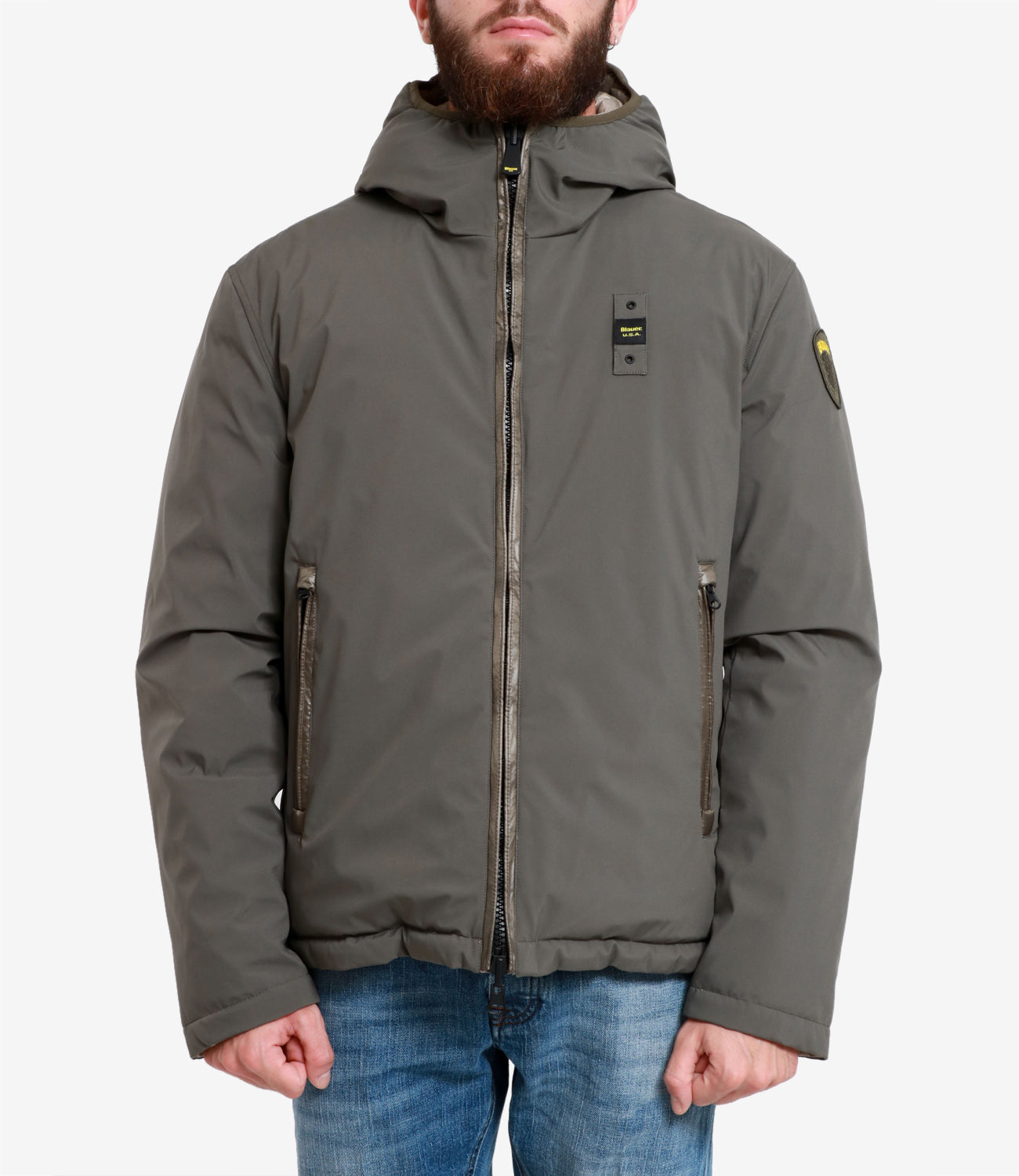 Blauer | Piumino Ballard Reversibile Verde e Beige