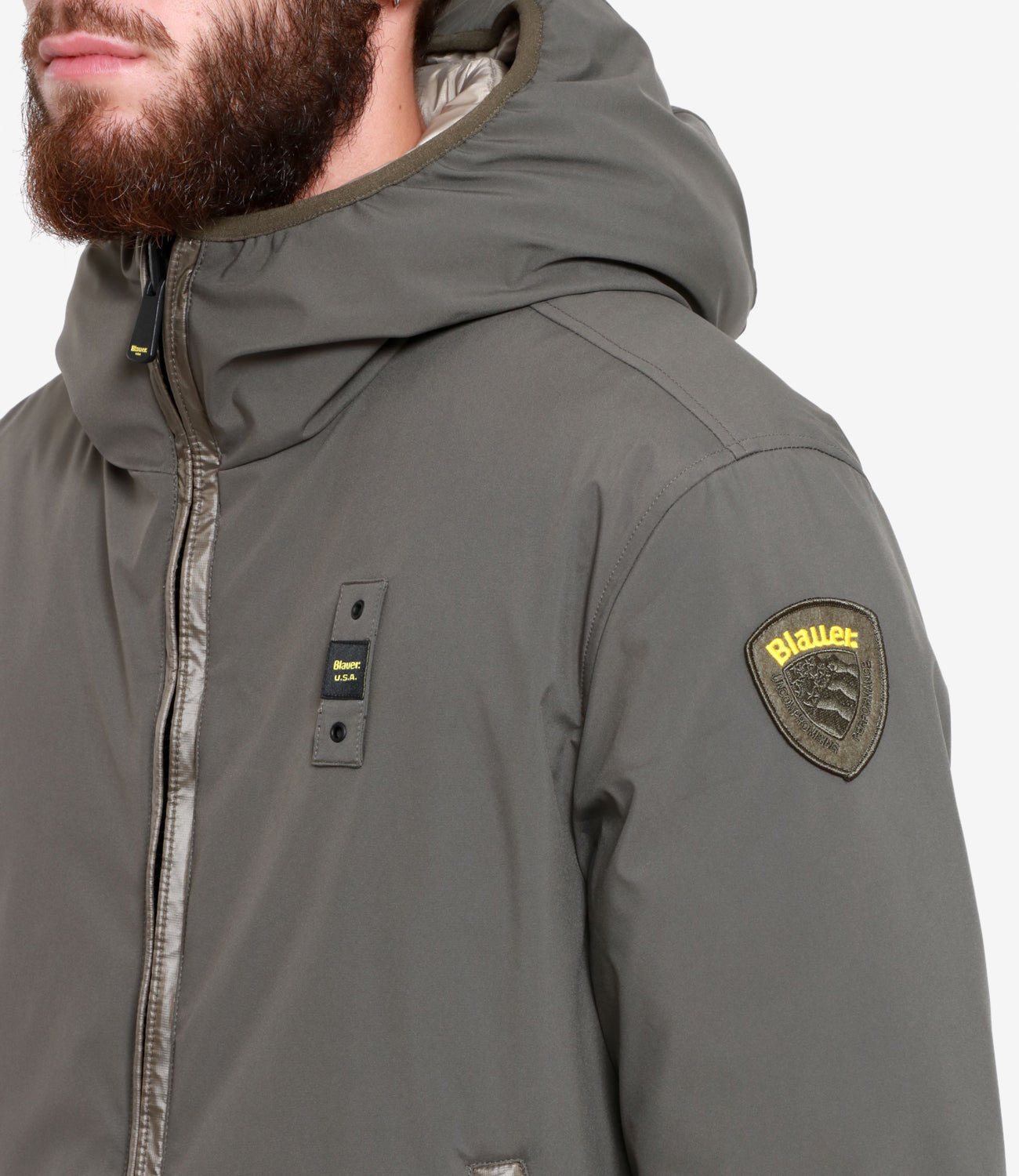 Blauer | Piumino Ballard Reversibile Verde e Beige