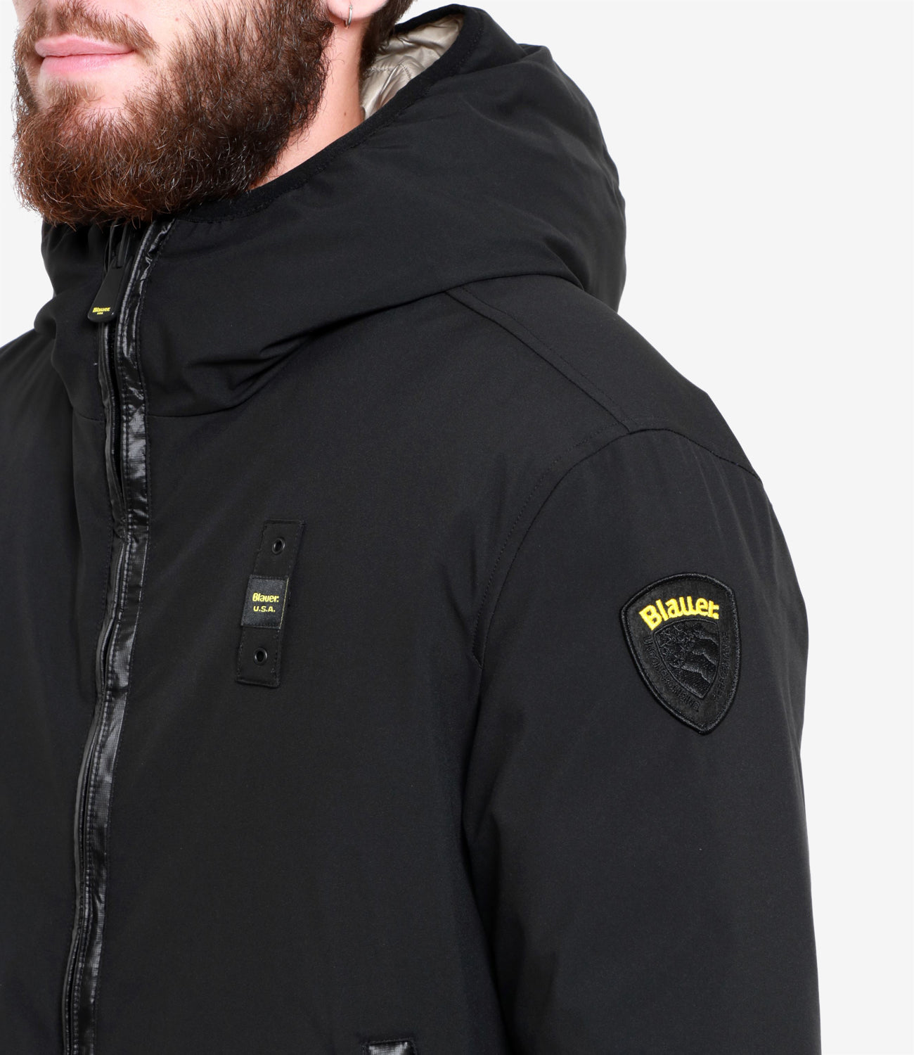 Blauer | Piumino Ballard Reversibile Nero e Beige