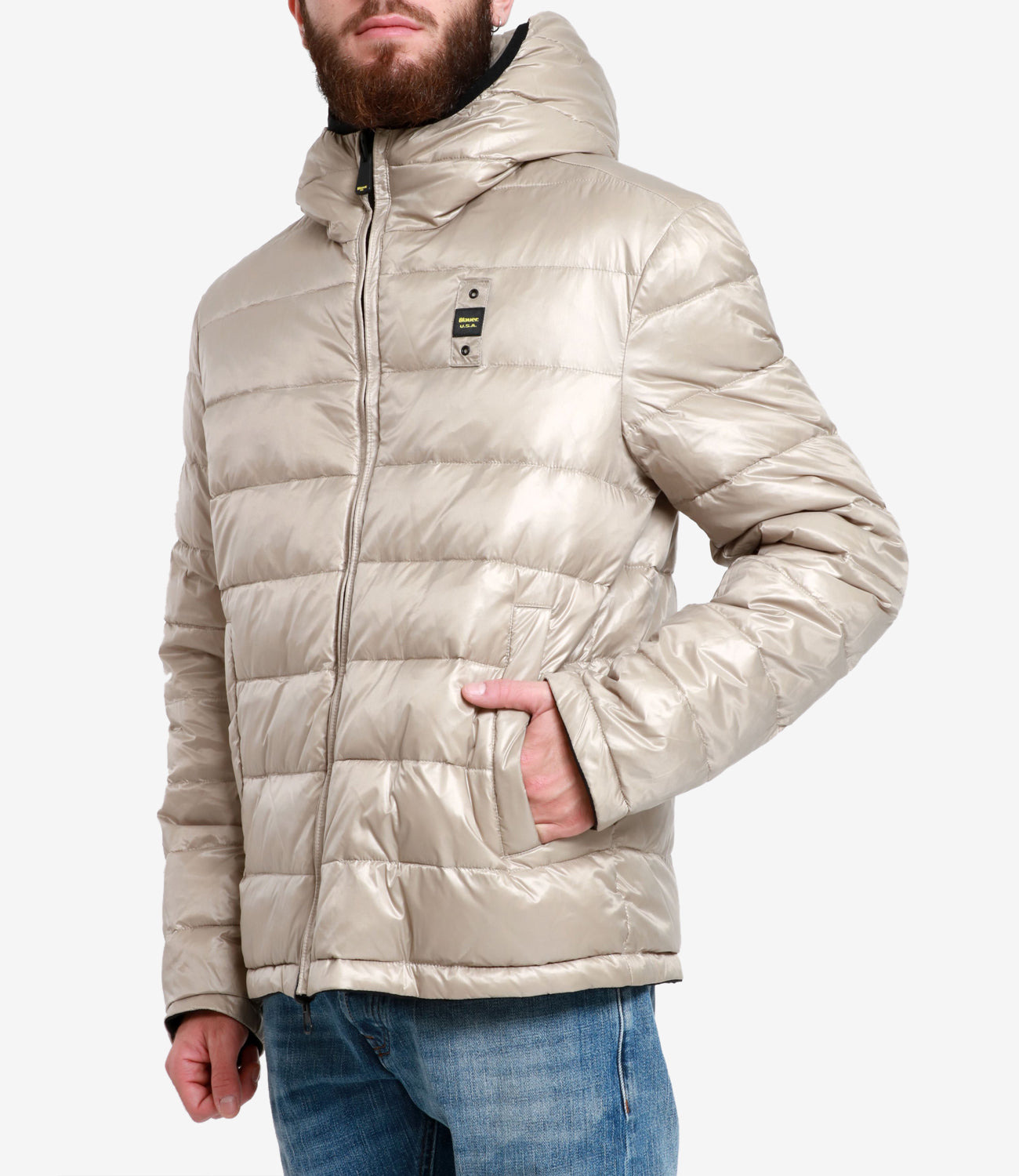 Blauer | Piumino Ballard Reversibile Nero e Beige