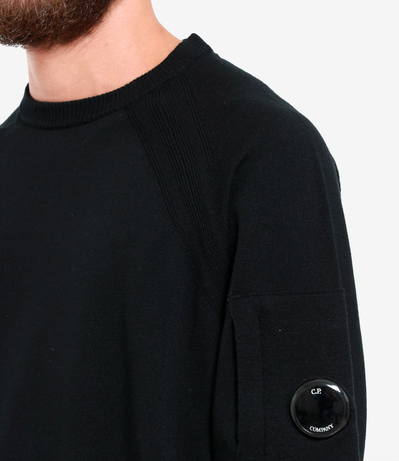 C.P. Company | Lambswool GRS Crew Neck Knit Black