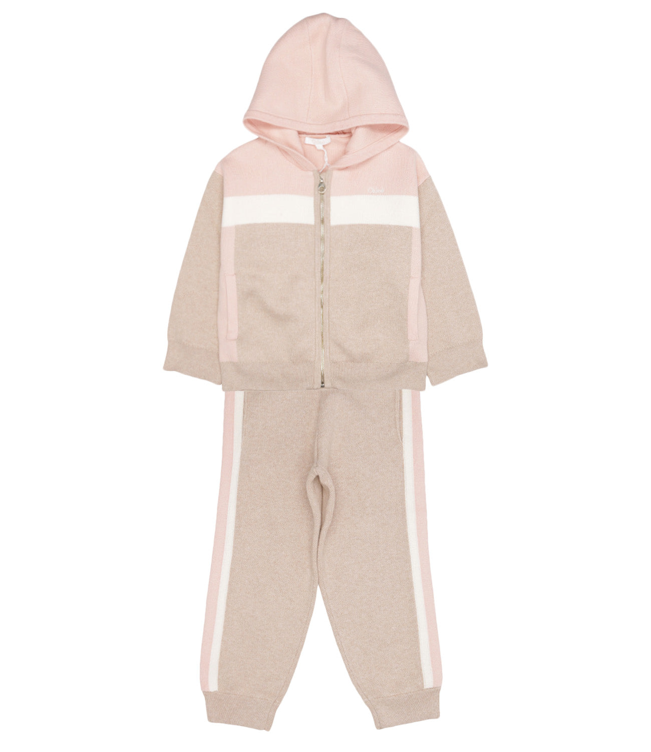 Chloè Kids | Set Maglia e Pantalone Heritage D2 Beige