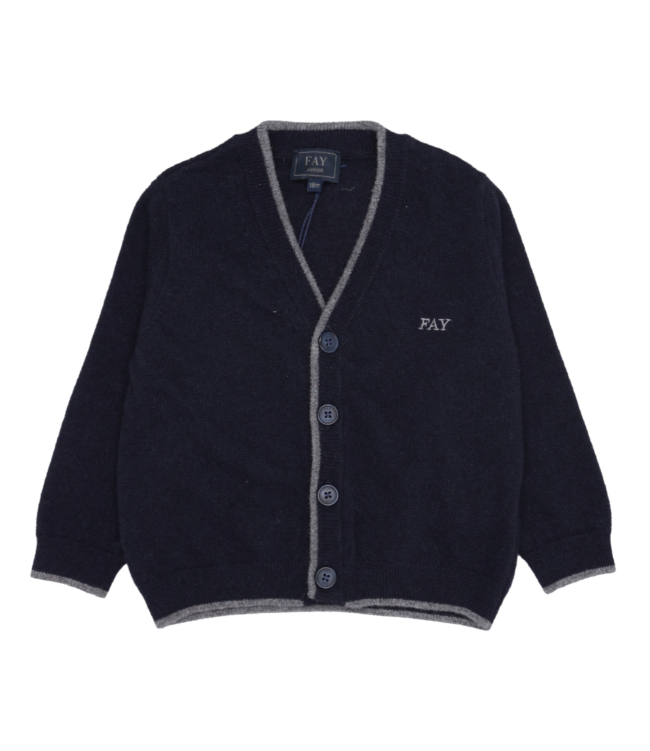 Fay Junior | Cardigan Blu e Grigio