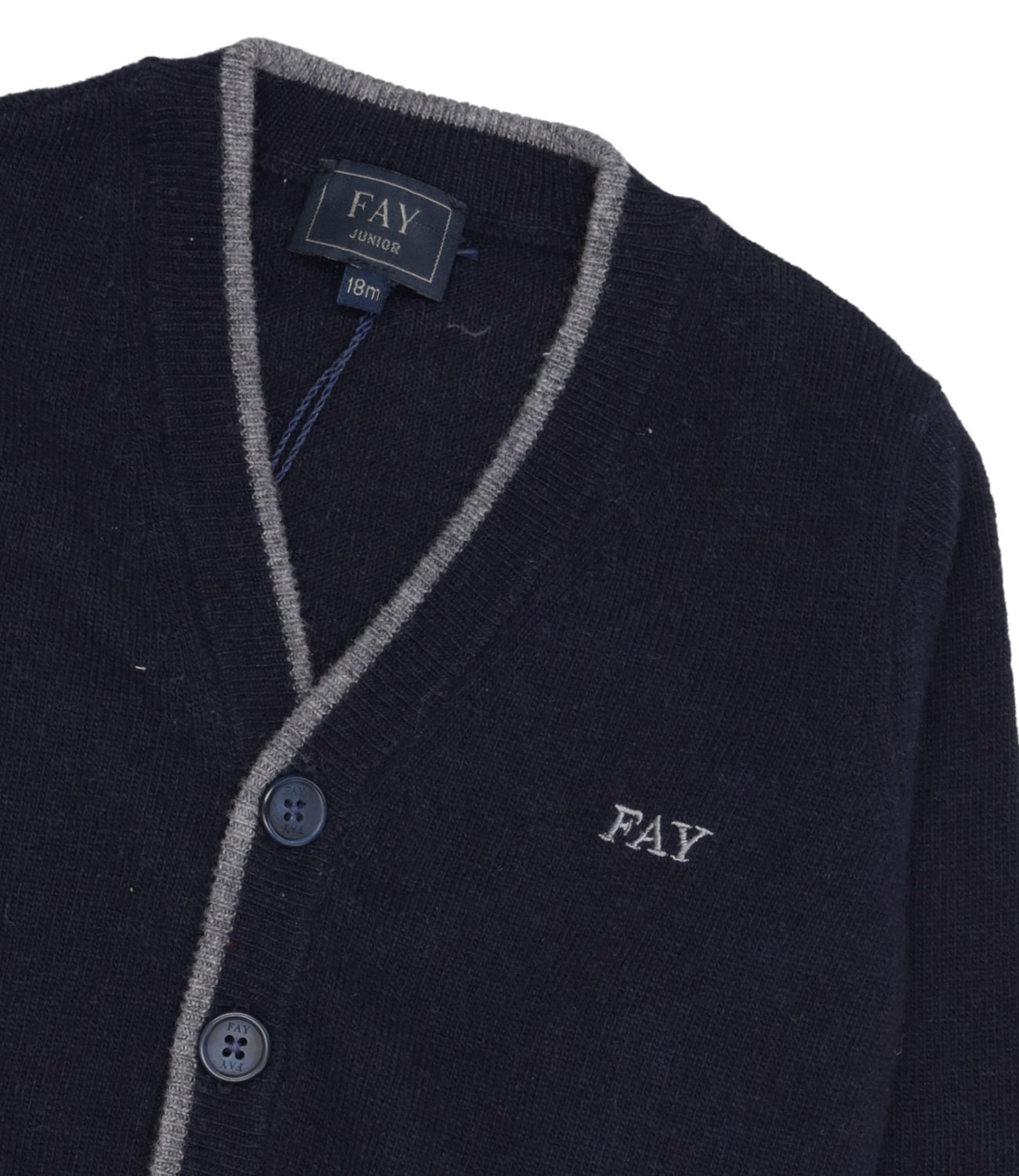Fay Junior | Cardigan Blu e Grigio