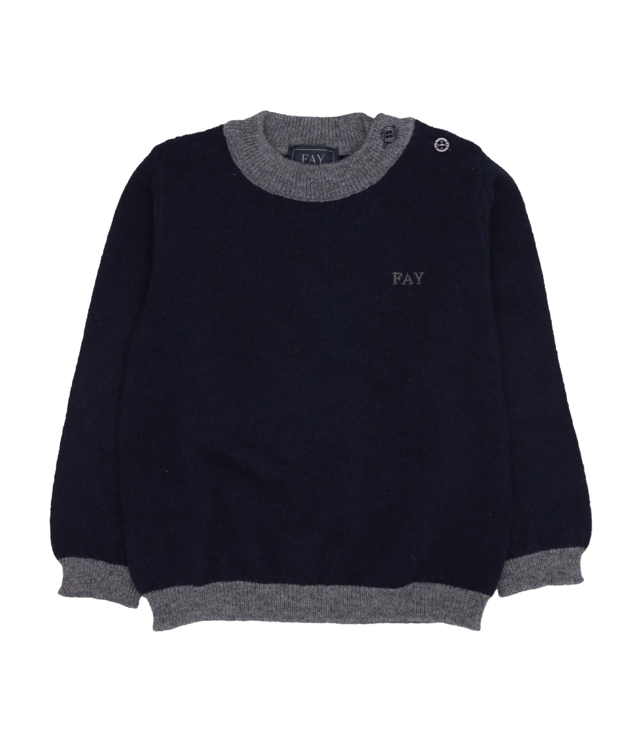 Fay Junior | Maglia Blu e Grigio