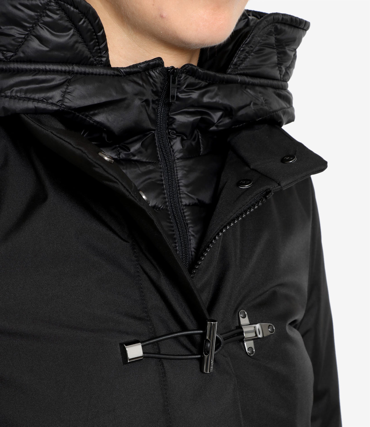 Fay | Toggle Coat Black