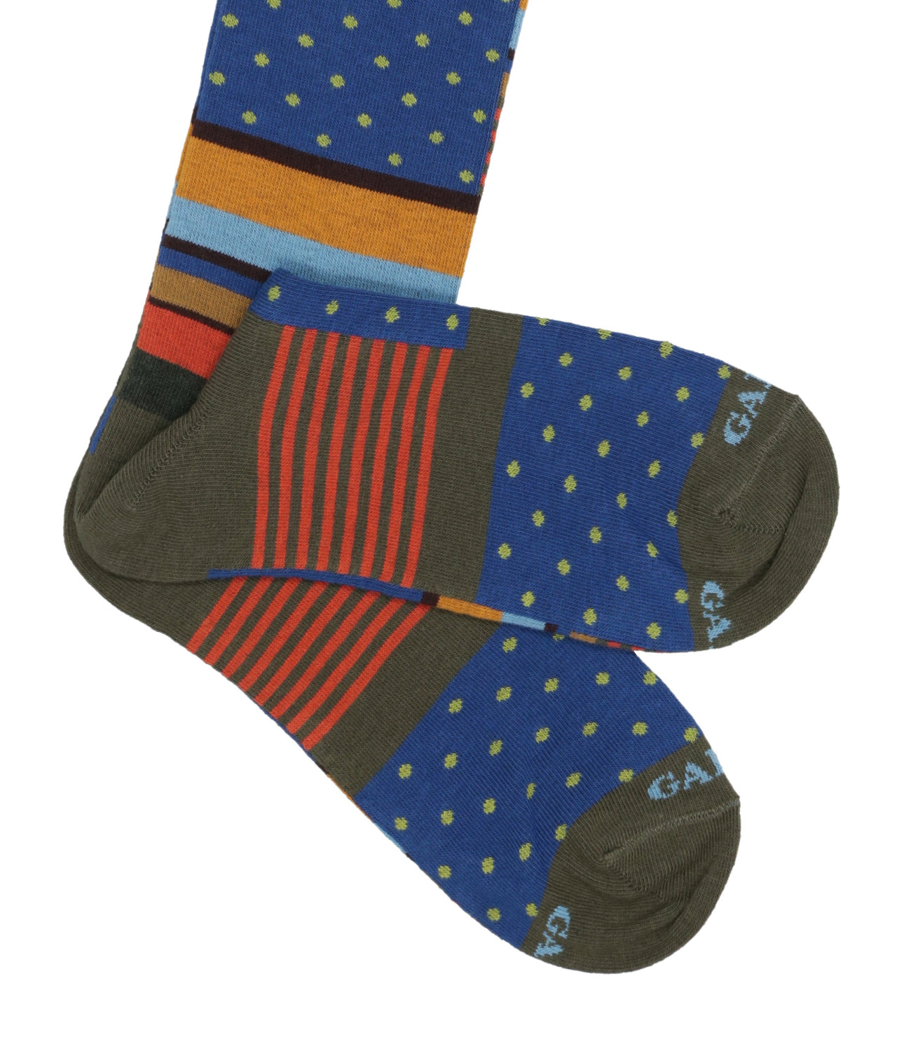 Rooster | Blue Green and Yellow Socks