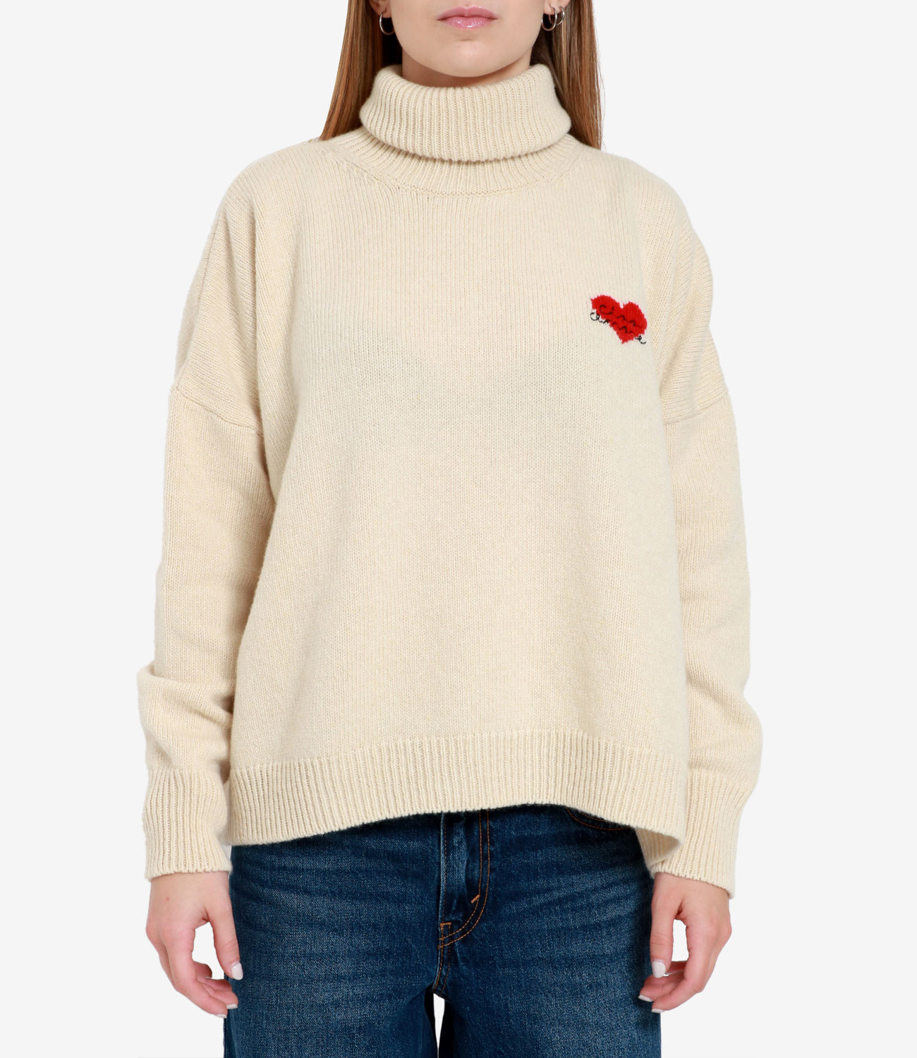 Giada Benincasa | Sweater Heart beat Beige