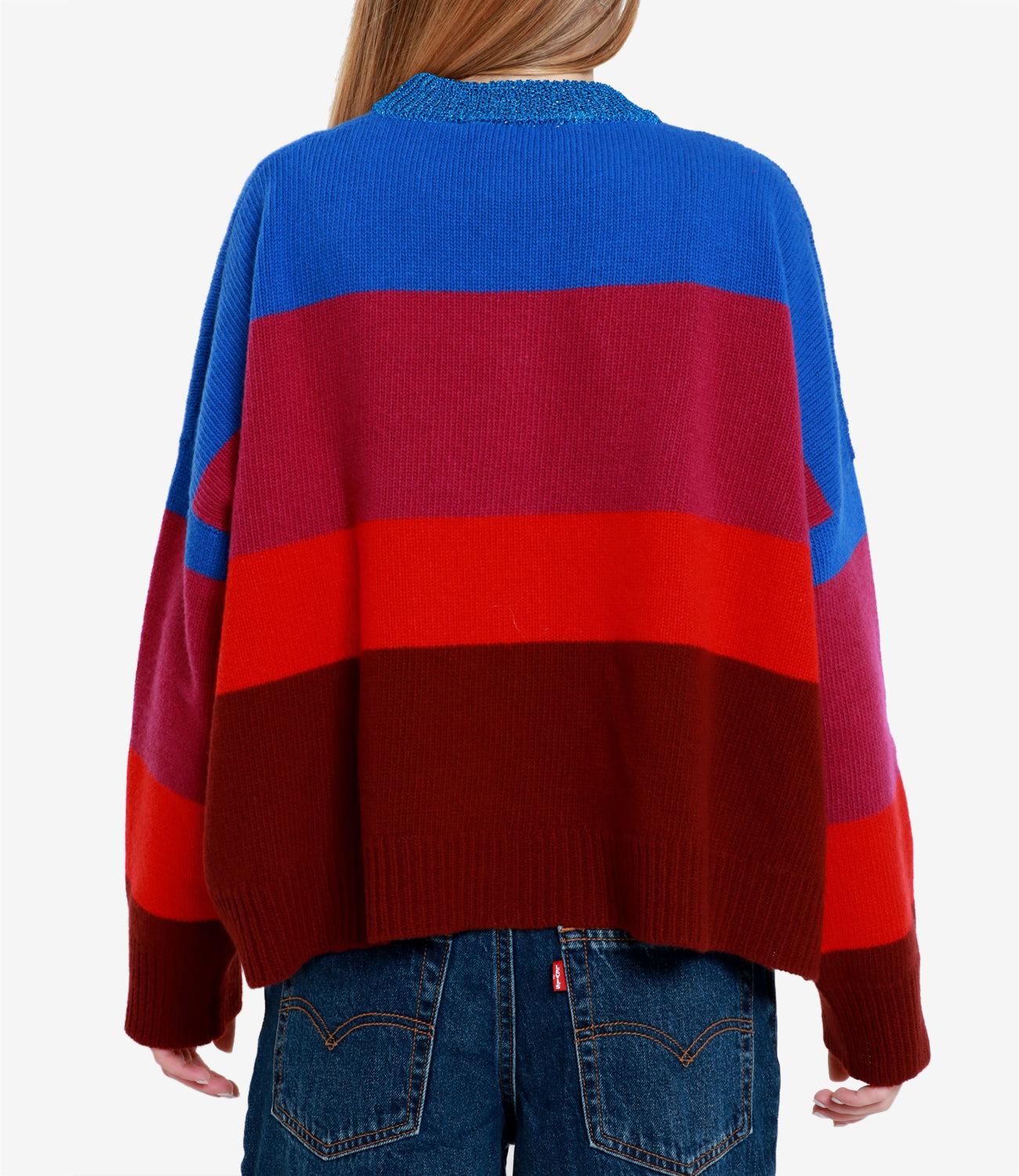 Giada Benincasa | Maglia Maxi stripes Blu royal