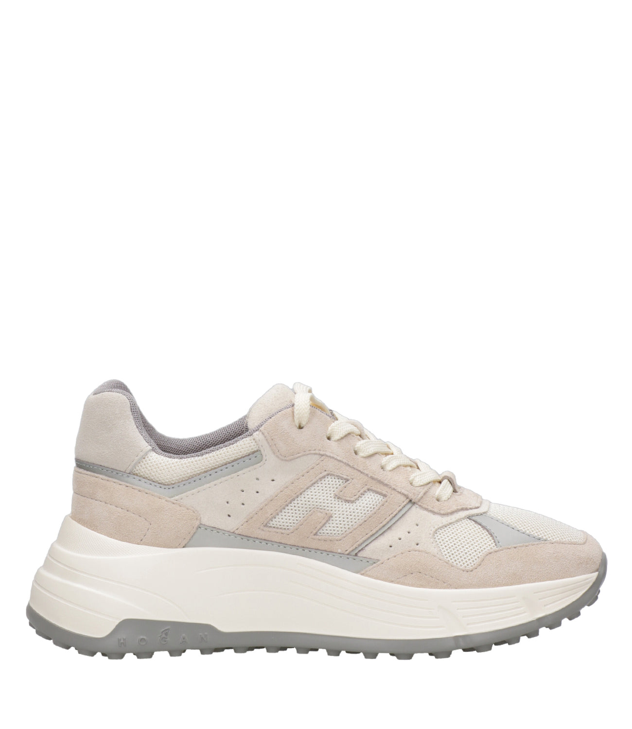 Hogan | Sneakers H669 Allacciato H Beige e Grigio