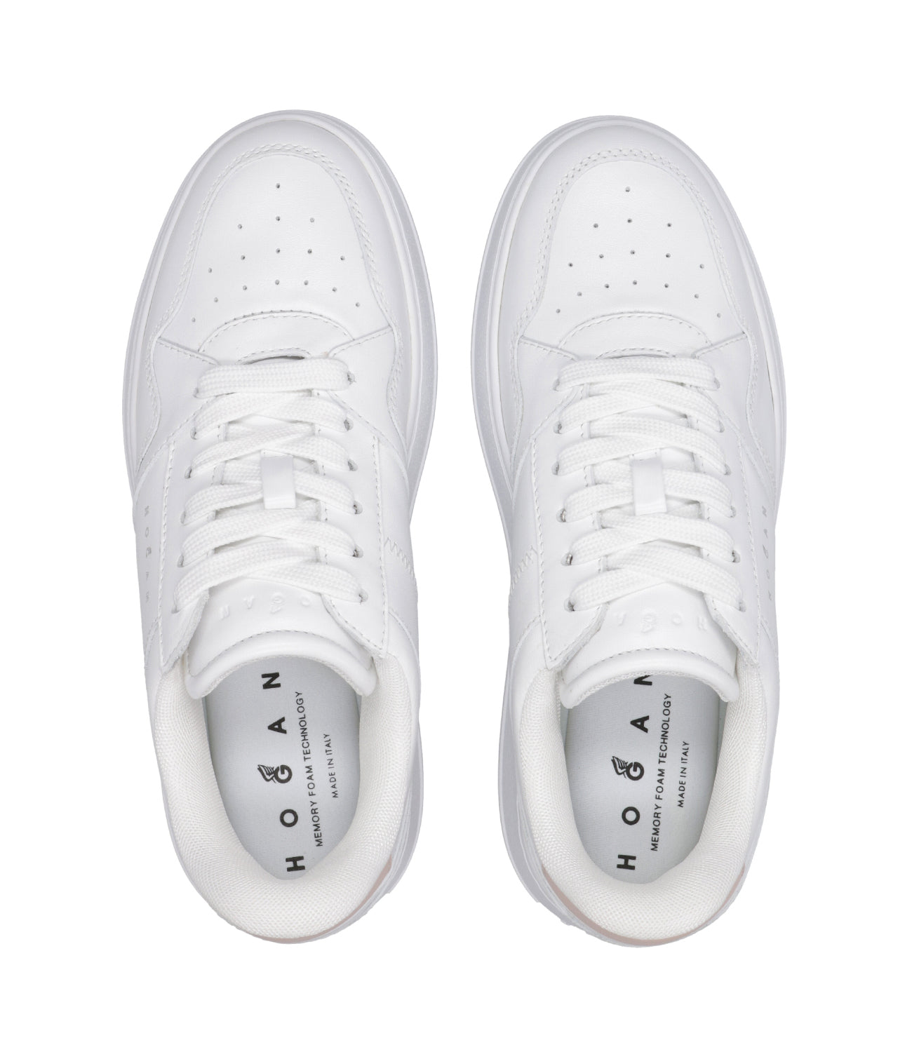 Hogan | Sneakers H670 Allacciata Bianca e Naturale