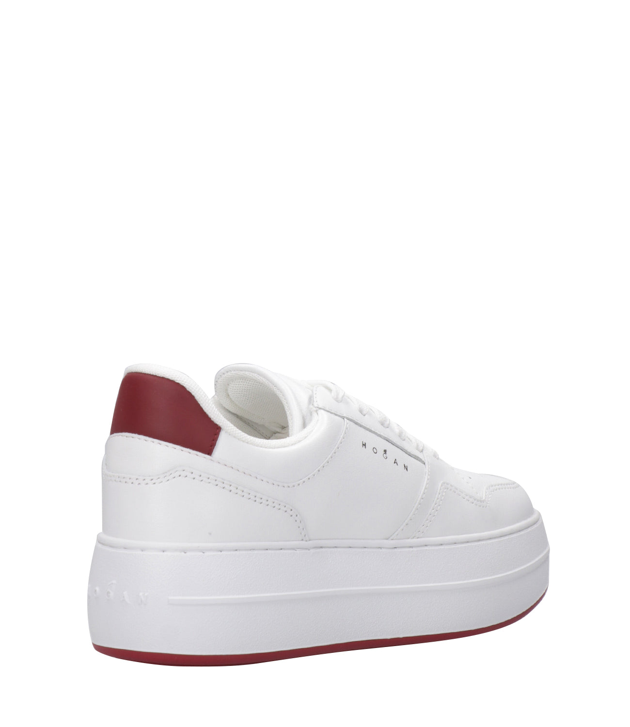 Hogan | Sneakers H670 Allacciata Bianca e Rosso