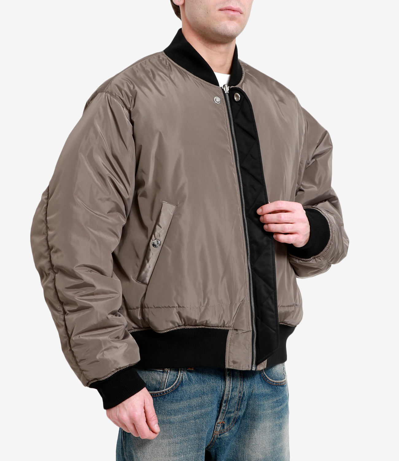 Hogan | Black and Military Green Bomber Jacket