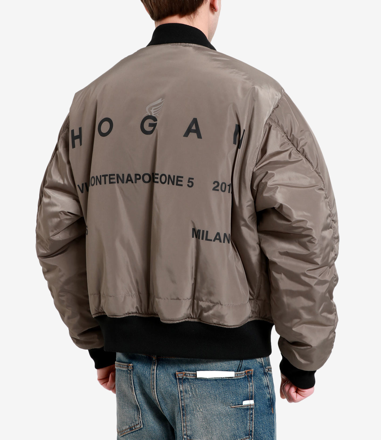Hogan | Black and Military Green Bomber Jacket