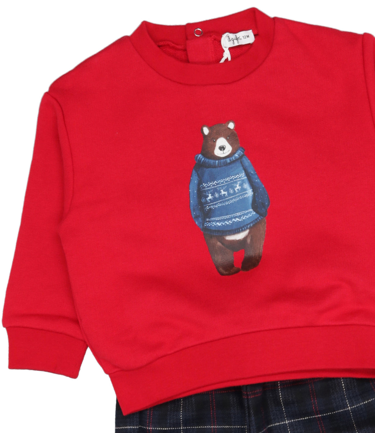 Il Gufo | Set Felpa e Pantalone Rosso e Blu scuro