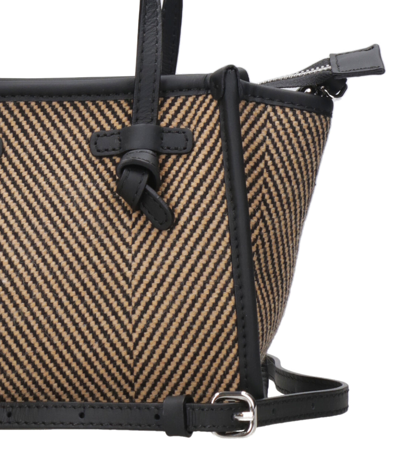 Marcella Club | Black and Rope Hand Bag