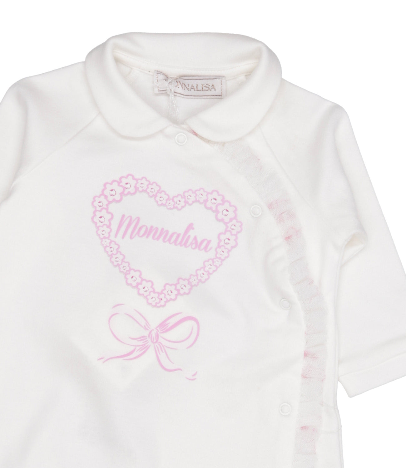 Monnalisa | Set Tutina e Cappello Bianco e Rosa