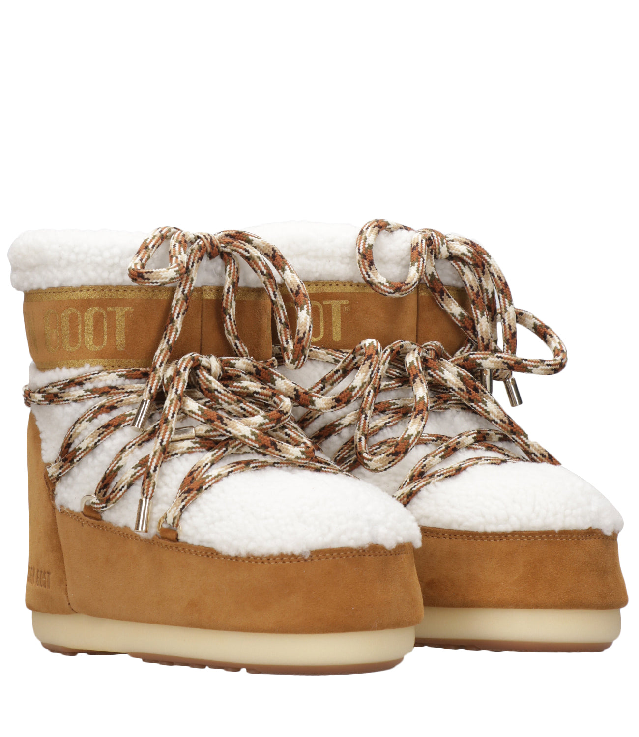 Moon Boot | MB Icon Low Shearling Whisky and Off-White Trunk