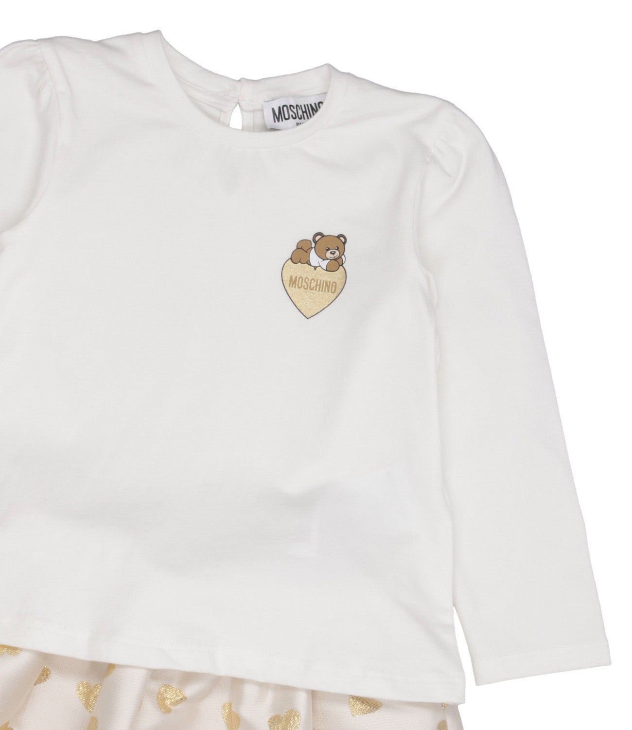 Moschino Baby | Set Maglia e Gonna Bianco e Oro