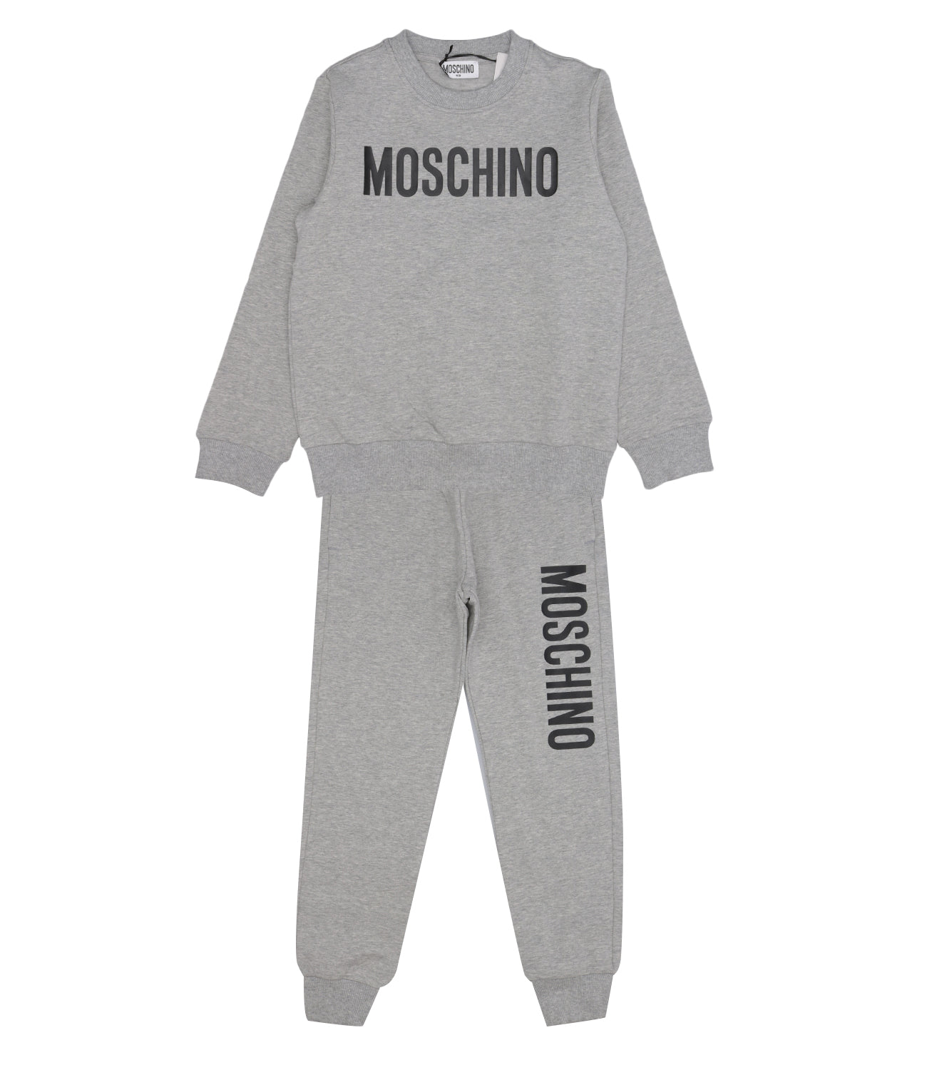 Moschino Kids | Set Felpa e Pantalone Grigio chiaro