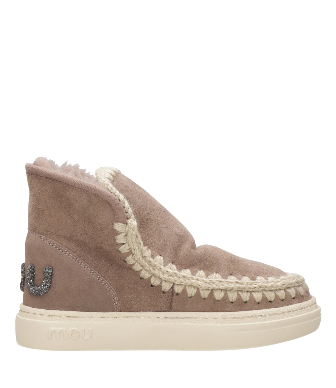 Mou | Eskimo Sneaker Bold Glitter Logo Turtledove