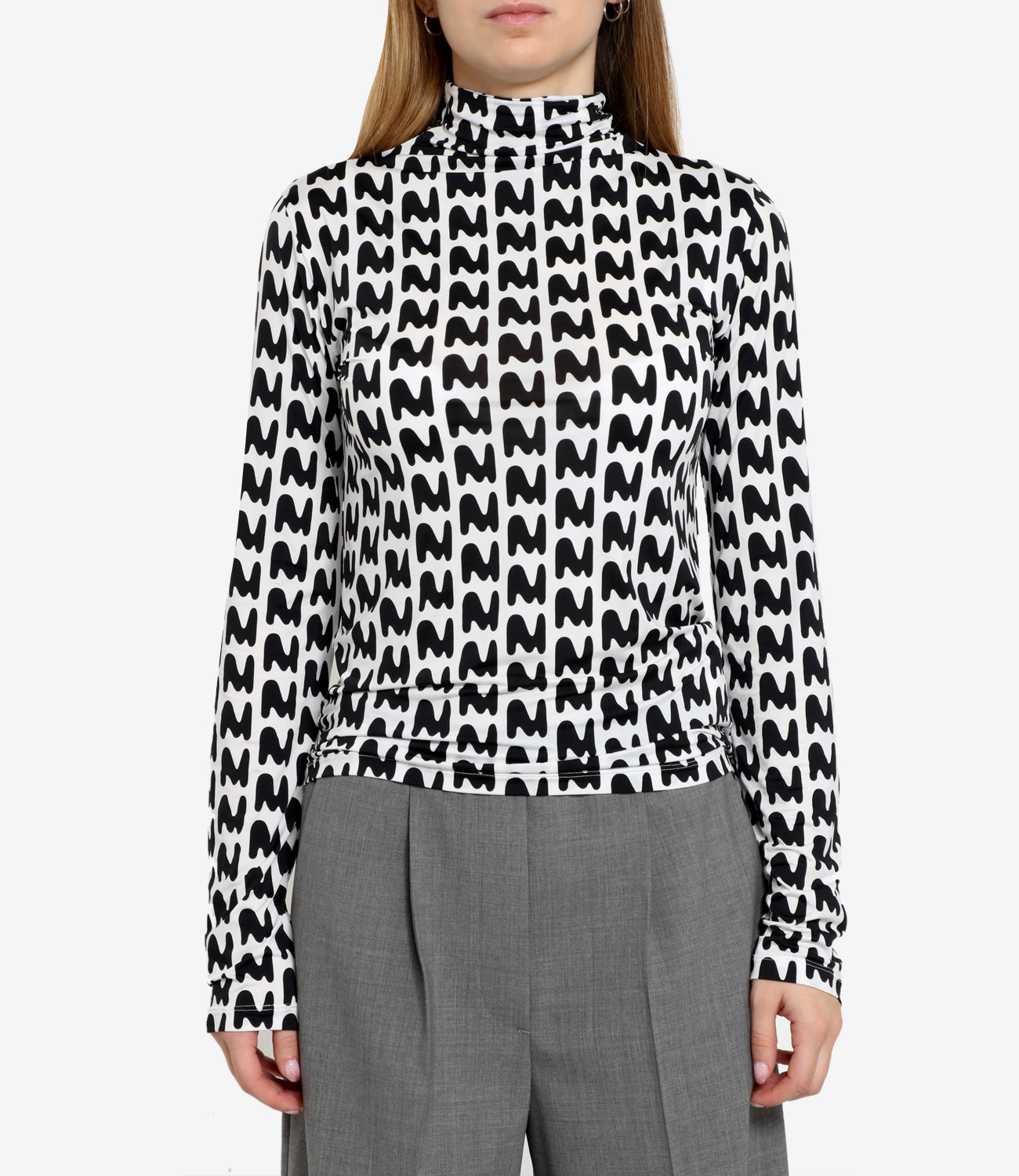 MSGM | Black and White Blouse